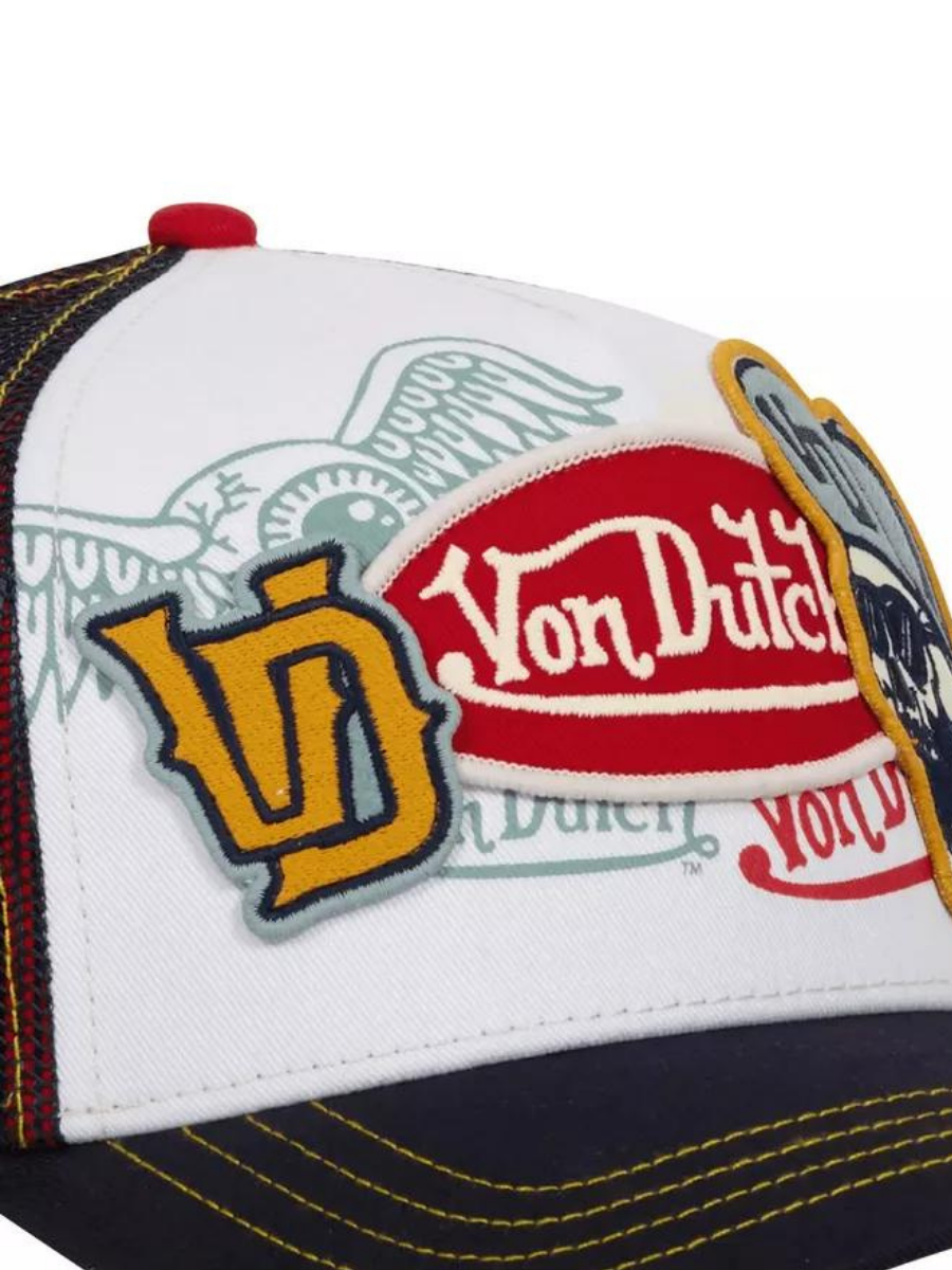 Von Dutch Trucker Bad CT Cap - White Navy