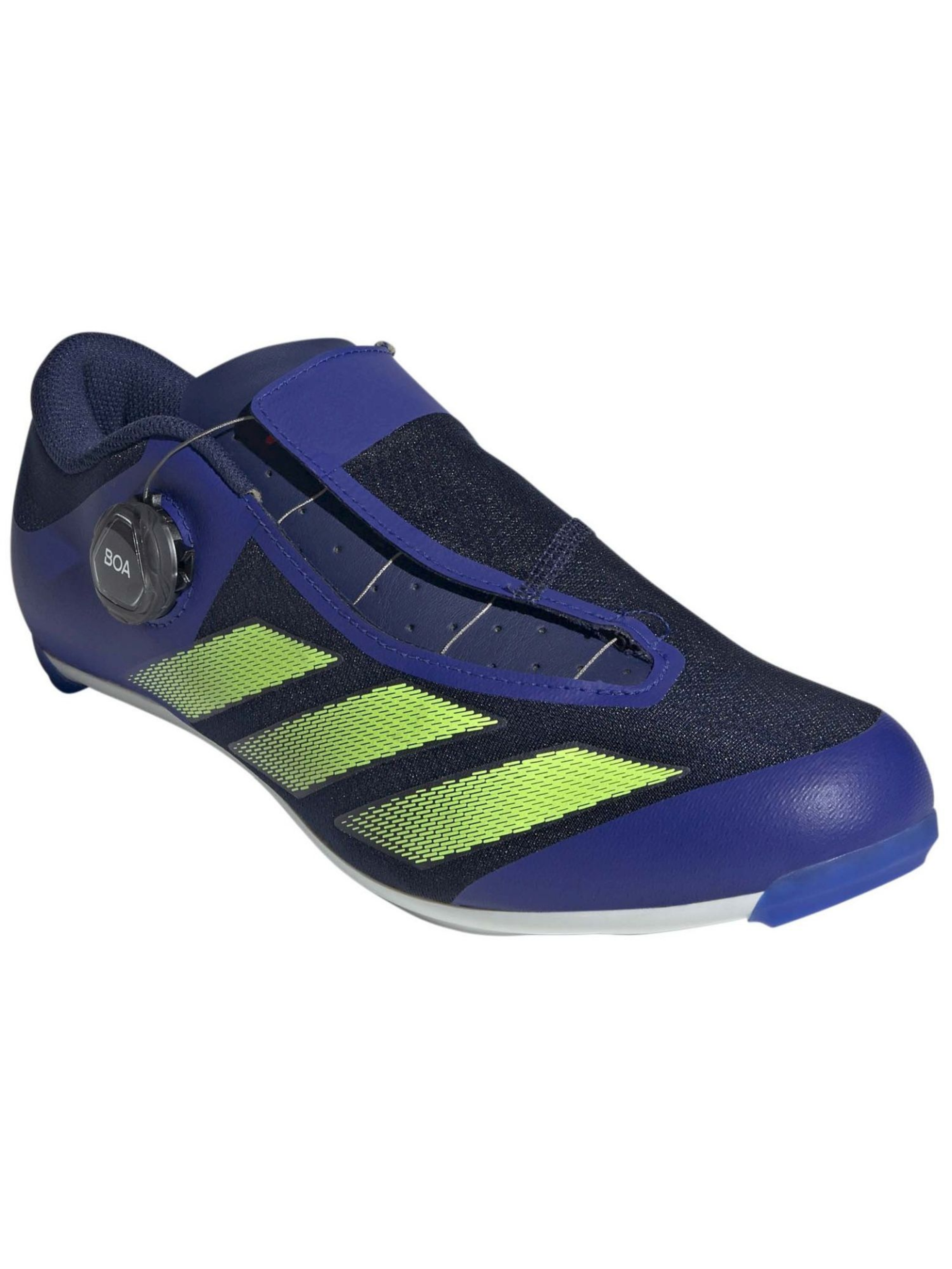 Scarpe da ciclismo su strada Adidas Tempo 3 Stripes BOA | Blu scuro/Lime/Blu scuro