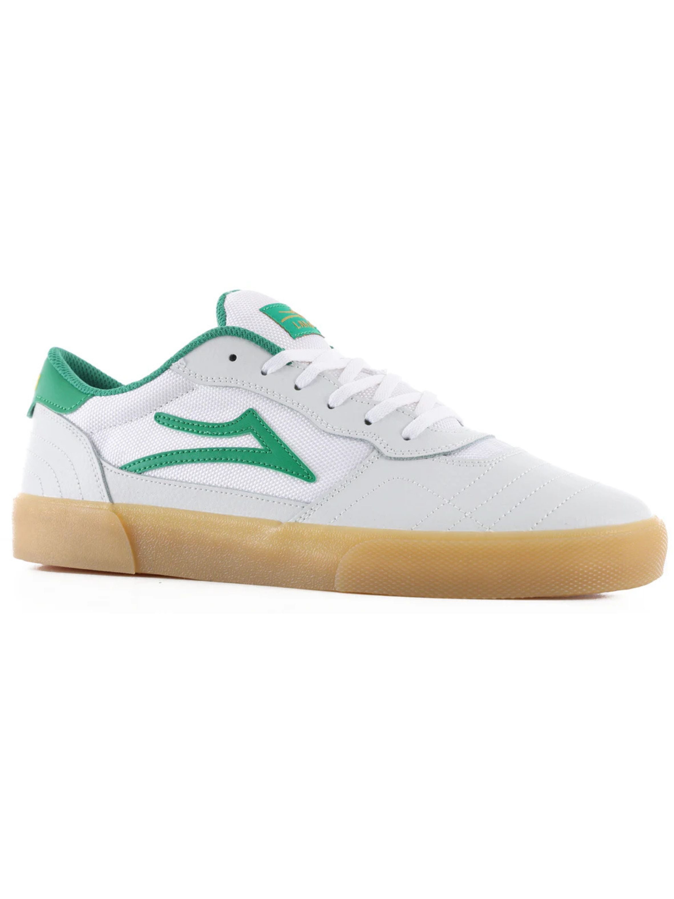 Lakai Cambridge Sneakers - White / Green Leather
