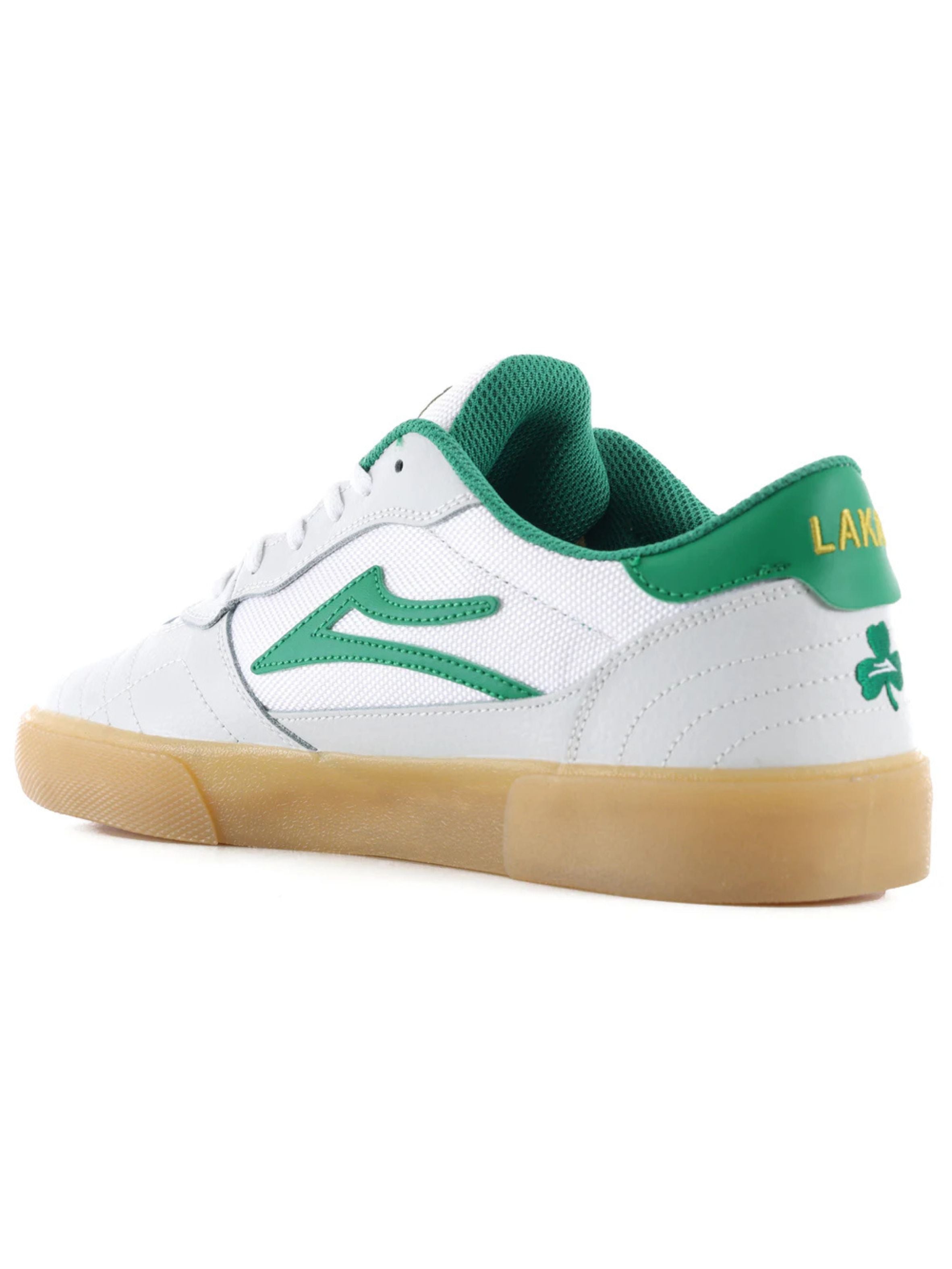Lakai Cambridge Sneakers - White / Green Leather