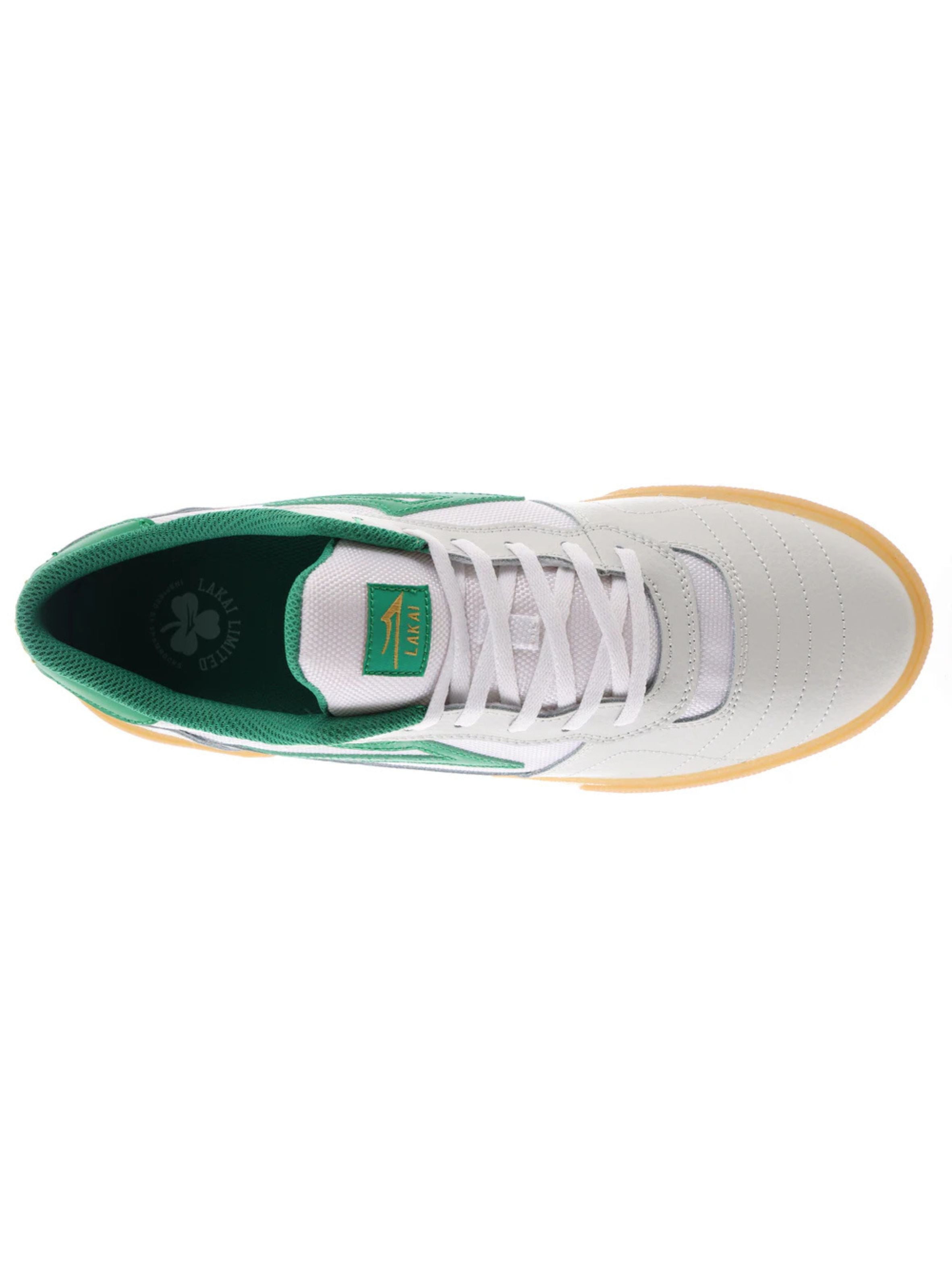 Lakai Cambridge Sneakers - White / Green Leather