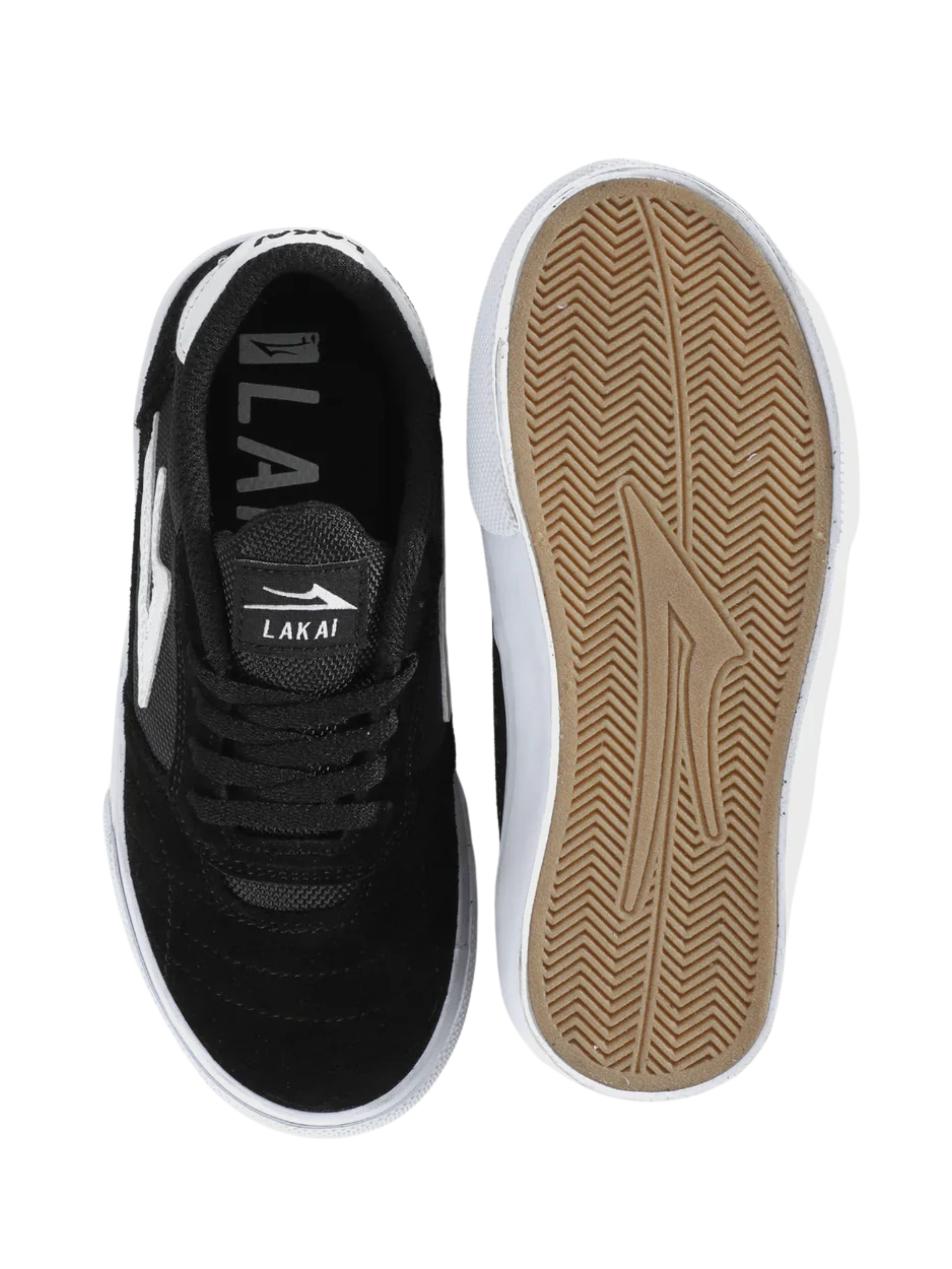 Zapatilla Lakai Cambridge Kids Black/White Suede