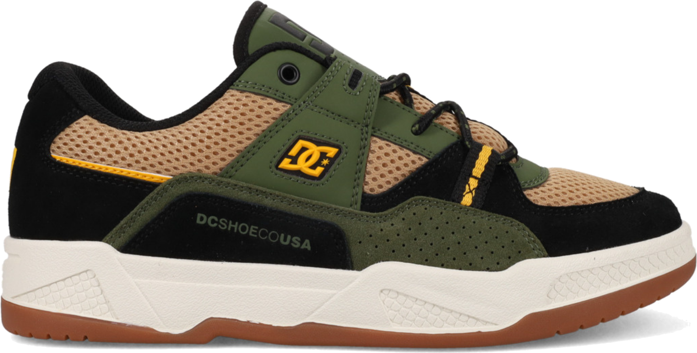 DC Shoes Construct - Scarpe Uomo In Pelle E Camoscio, Suola In Gomma Antiscivolo