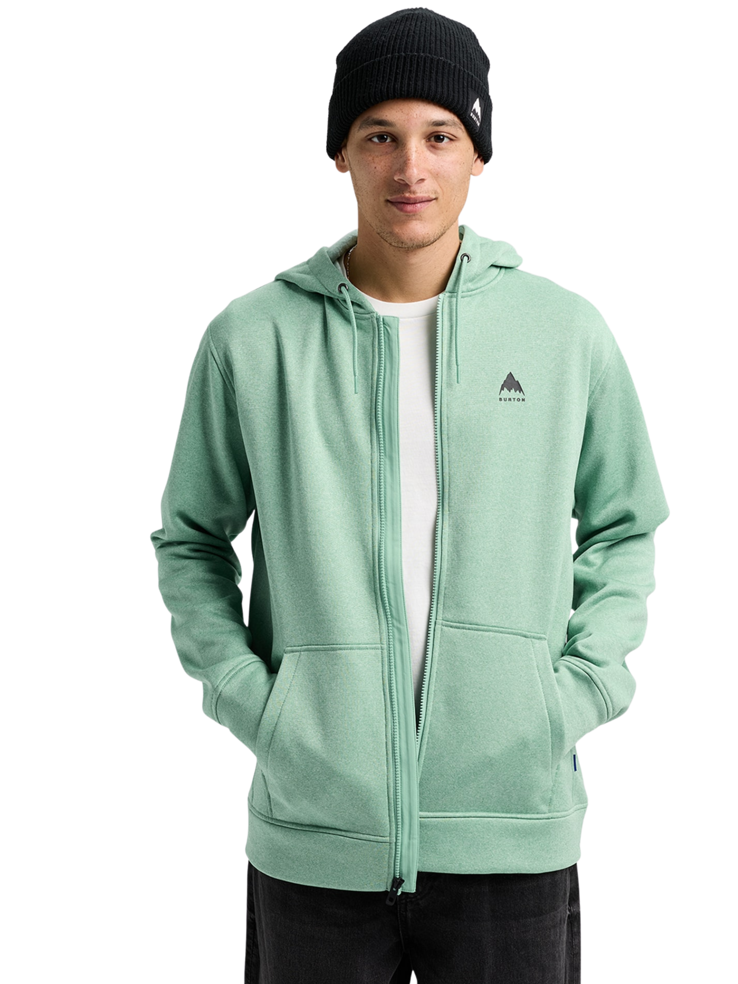 Sudadera Burton Oak Full-Zip Hoodie Soft Sage Heather –