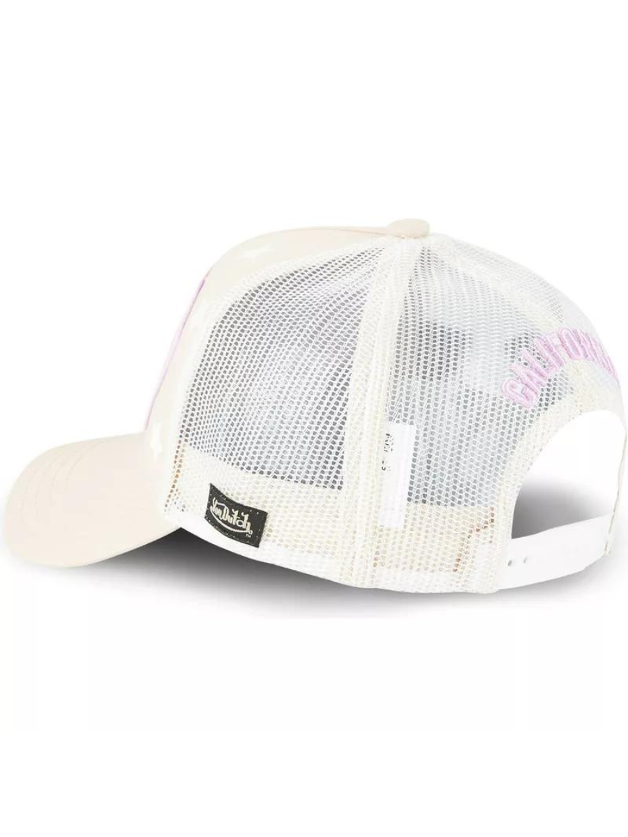 Von Dutch Flag Star Trucker Cap - Rose