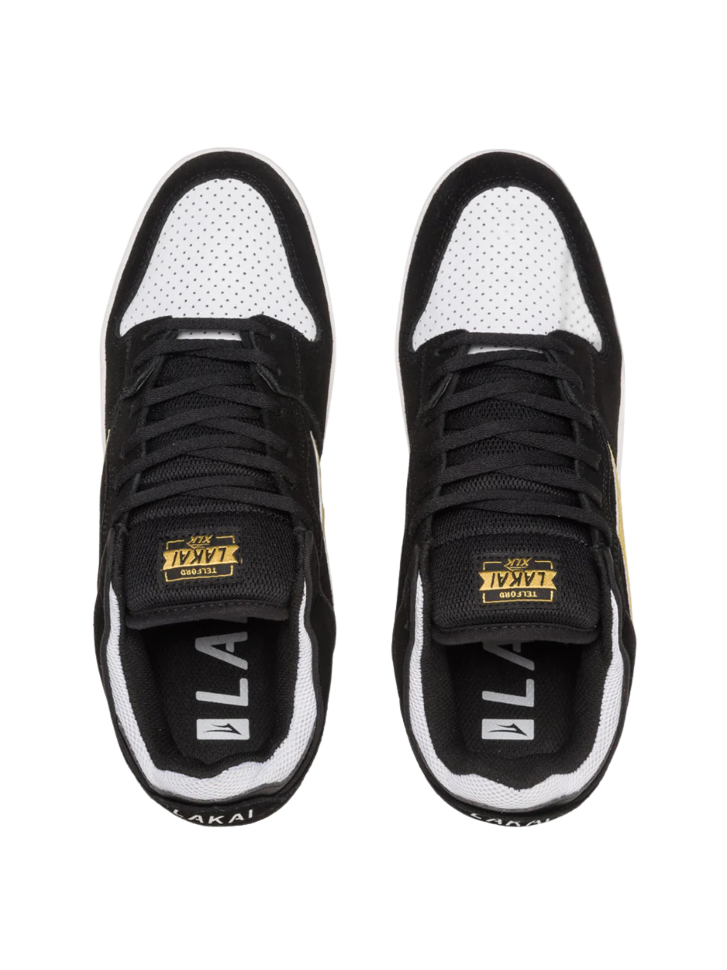 Zapatilla Lakai Telford Low Black Gold Suede