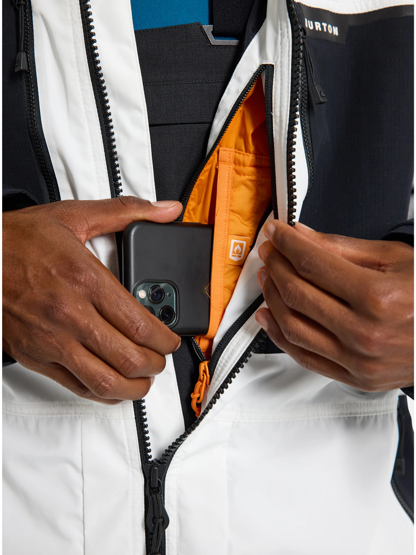 Veste de snowboard Burton Frostner 2L - Stout White / True Black