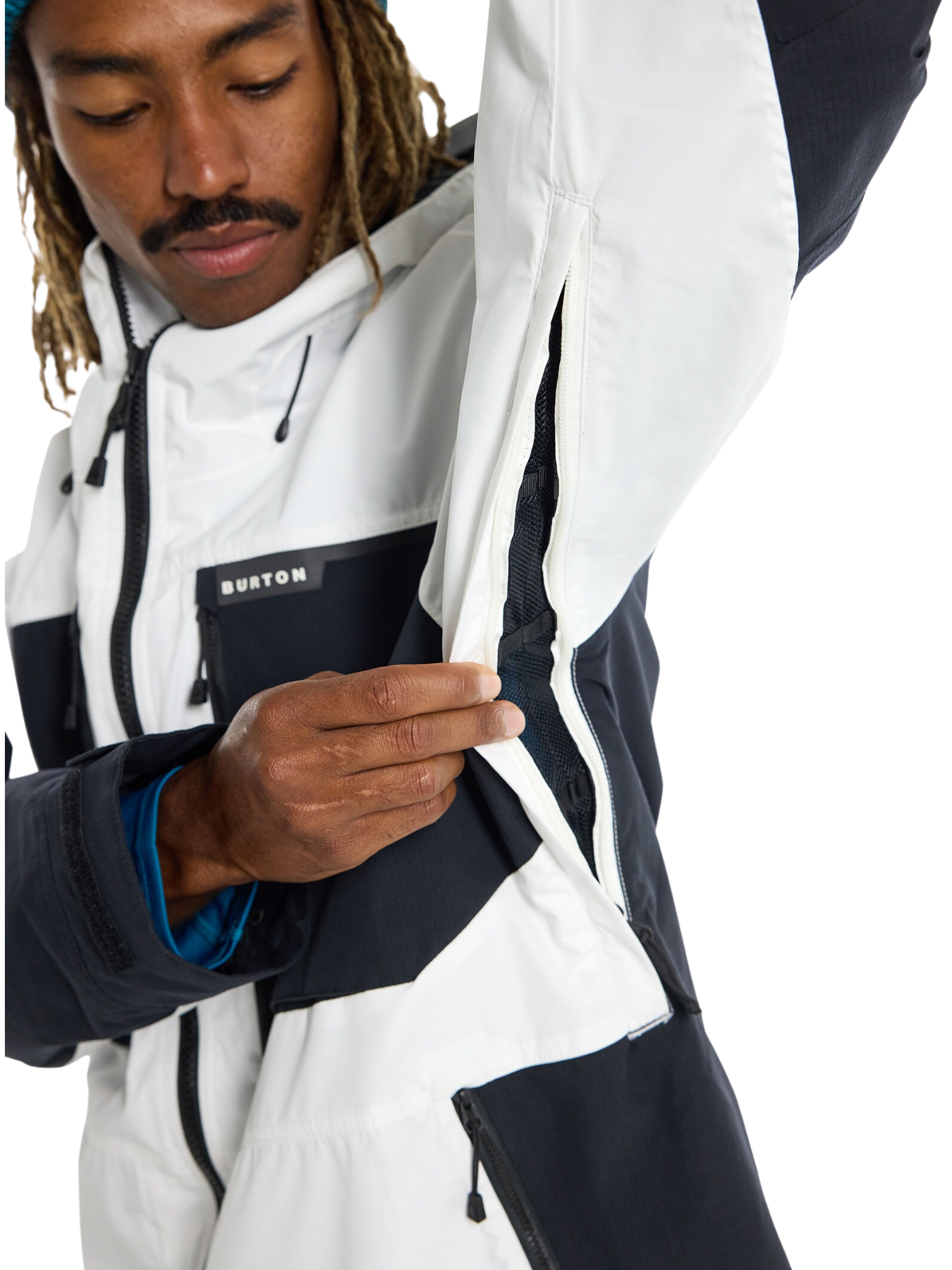 Veste de snowboard Burton Frostner 2L - Stout White / True Black