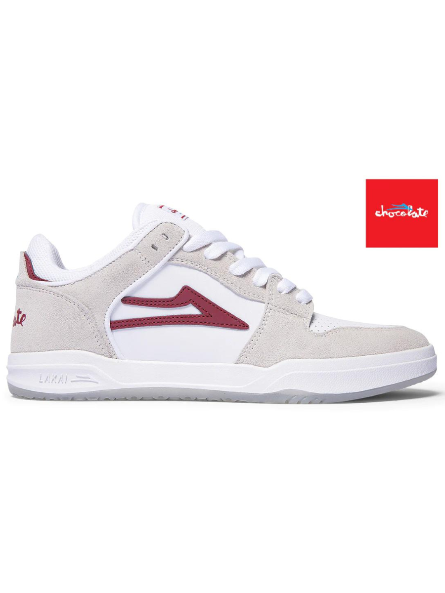 Zapatilla de Skate Lakai Telford Low - White / Red Suede