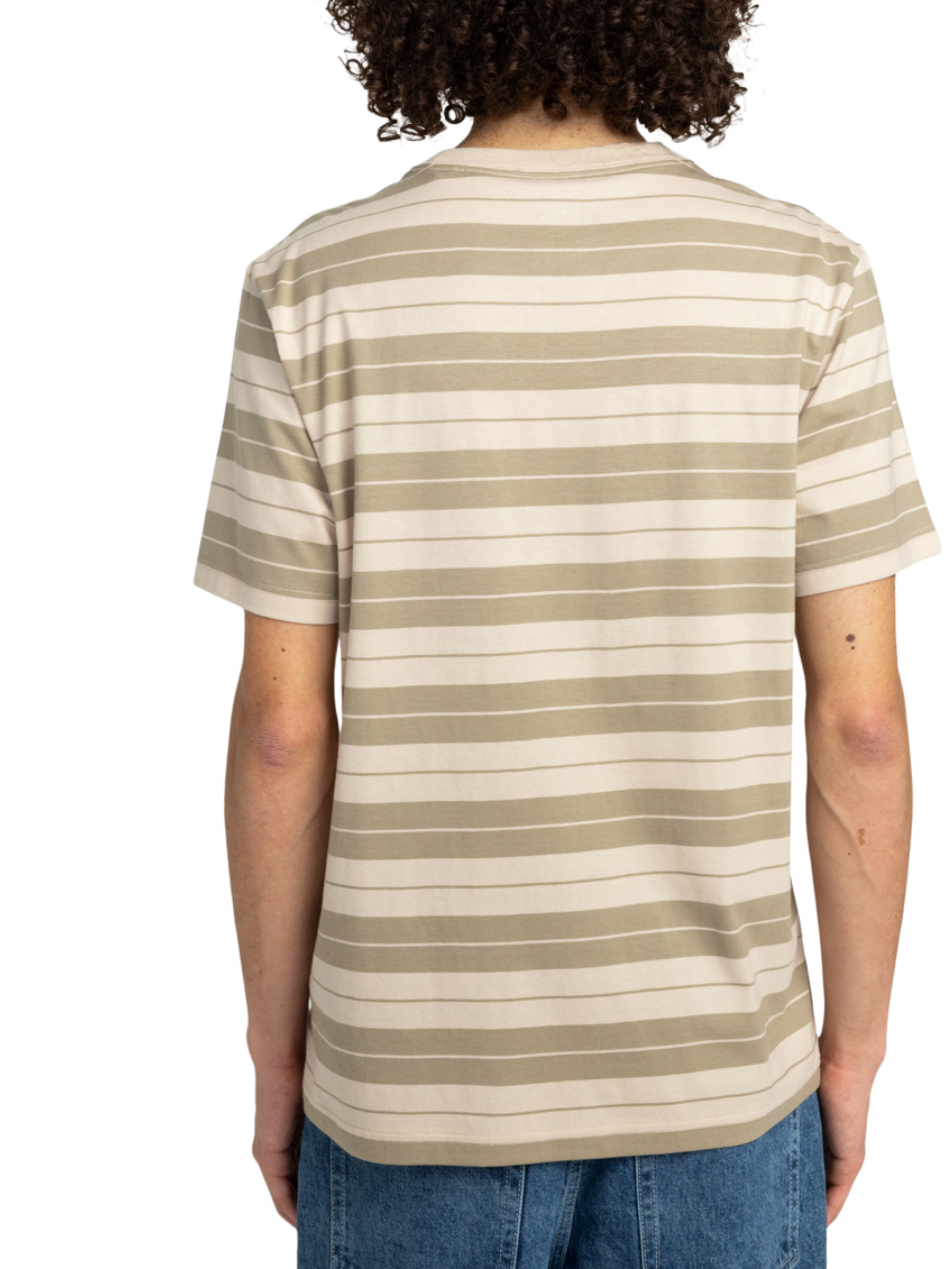 Camiseta Element Skateboards Icon Label Pocket - Oat Milk/Aluminium