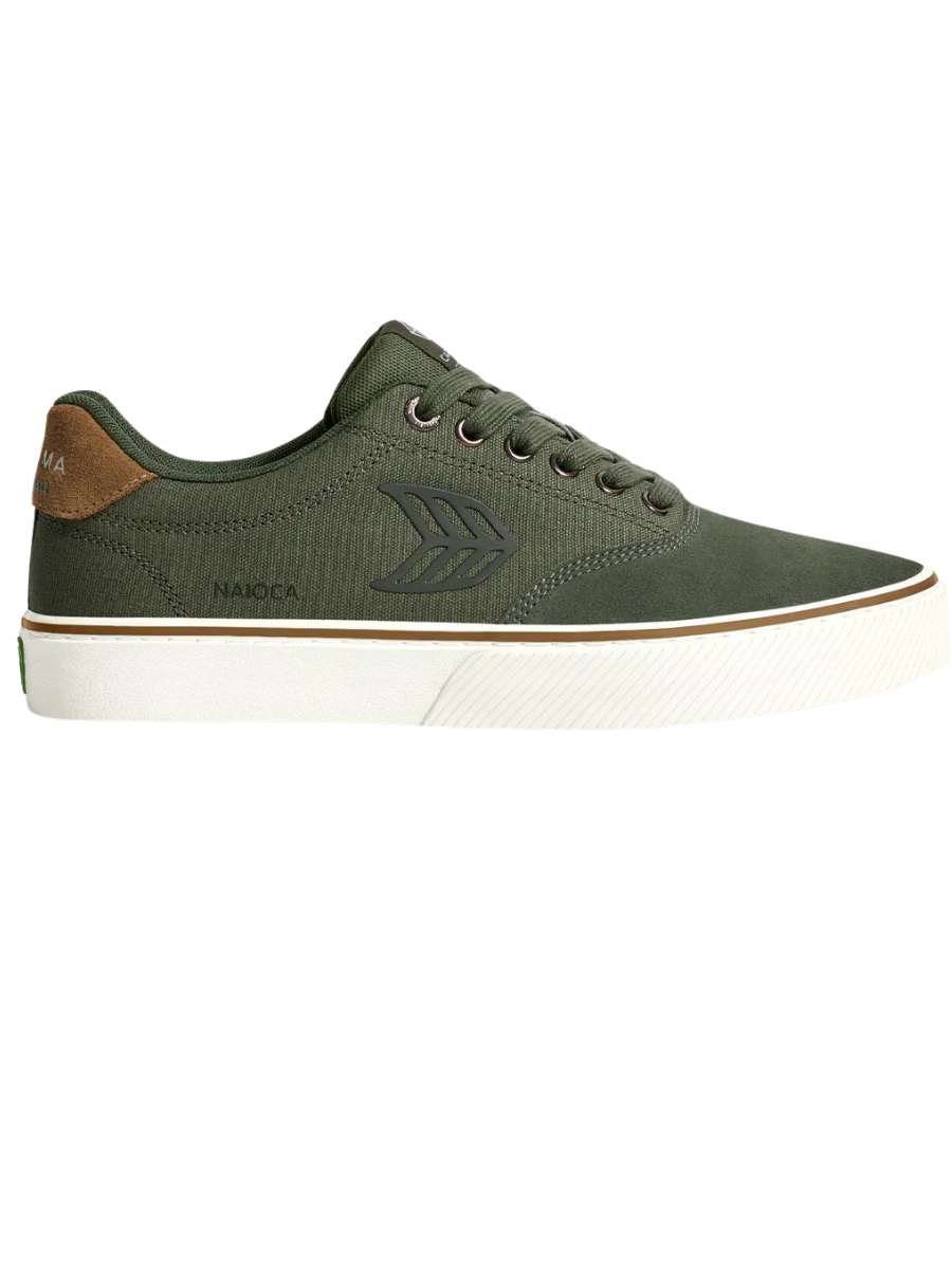 Zapatillas de skate Cariuma Naioca Pro - Bronze Green Suede Deep Linchen