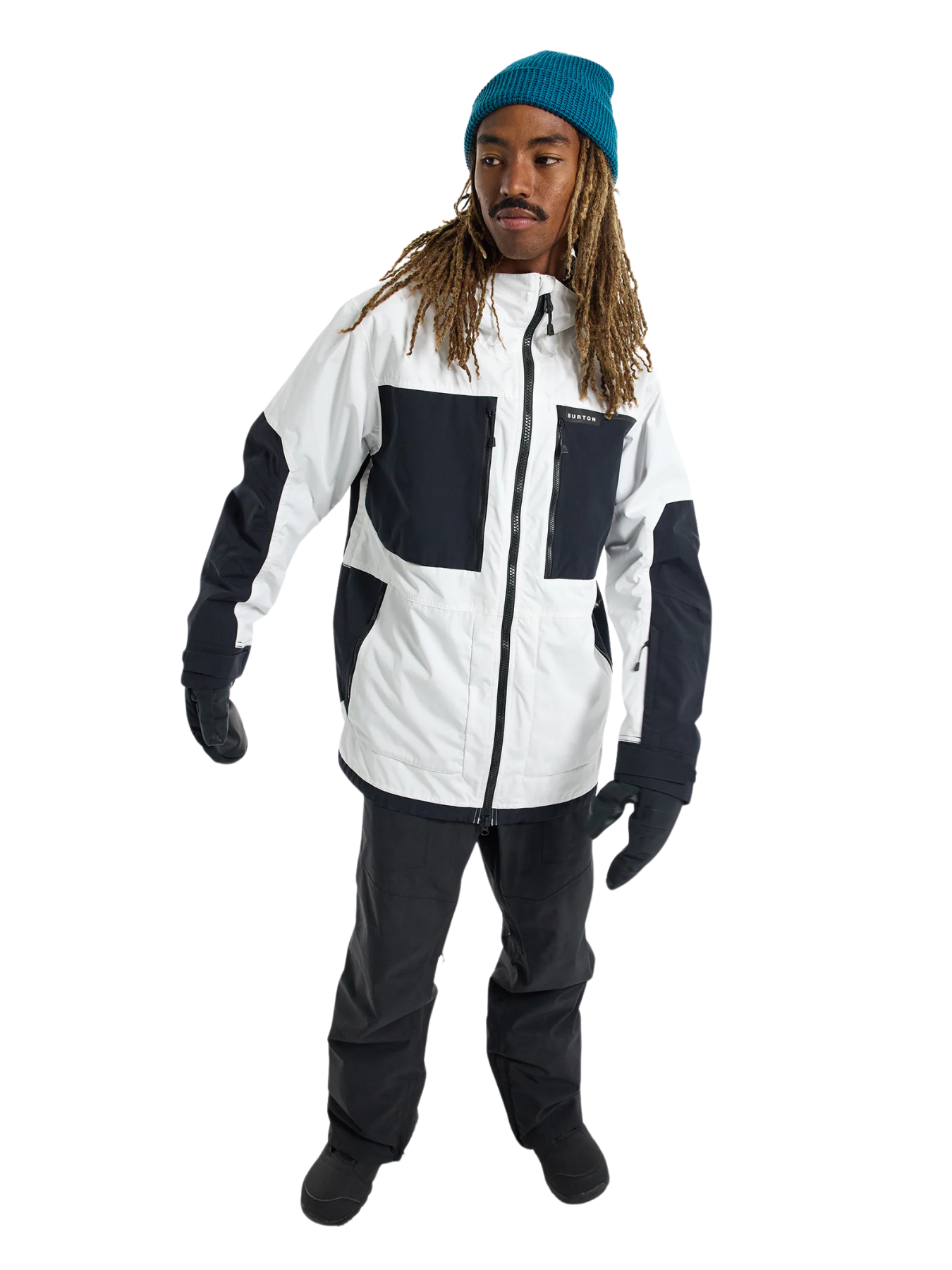 Veste de snowboard Burton Frostner 2L - Stout White / True Black