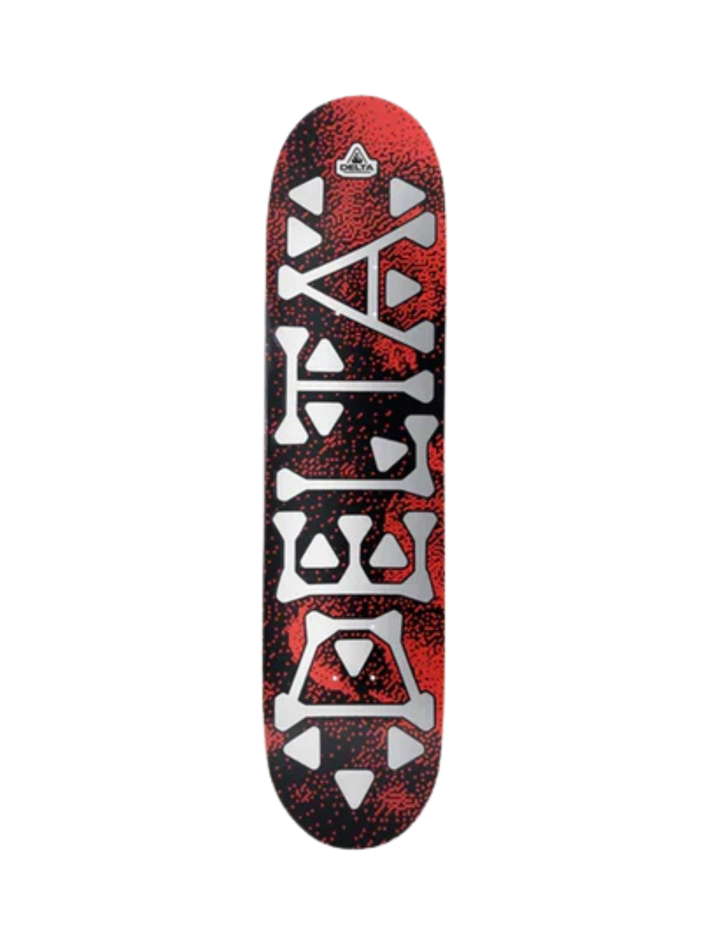 Delta Scripts Triangle Red / D-LIGHT TECHNOLOGY Skateboard Deck 8.125" x 32"