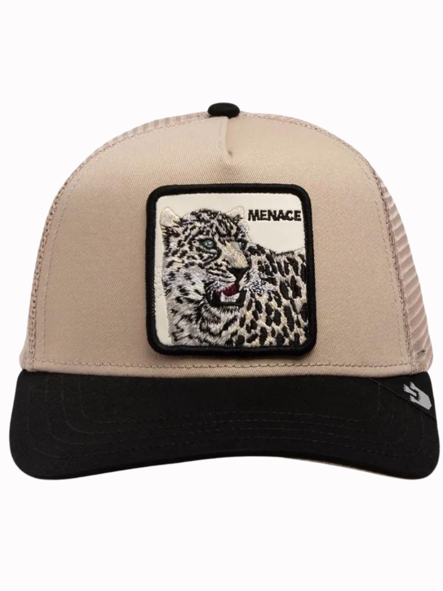 Casquette Trucker The Snow Leopard (Menace) Goorin Bros - Beige/Noir