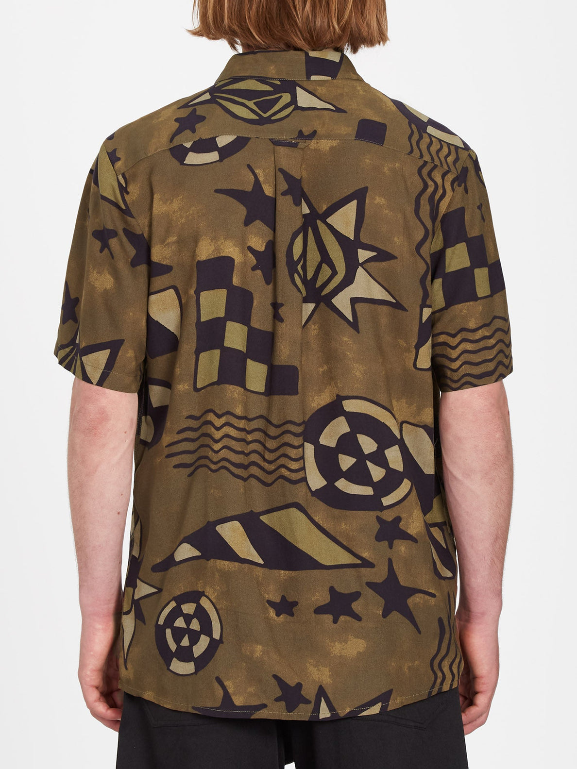 Volcom Hand Geo Service Green Shirt