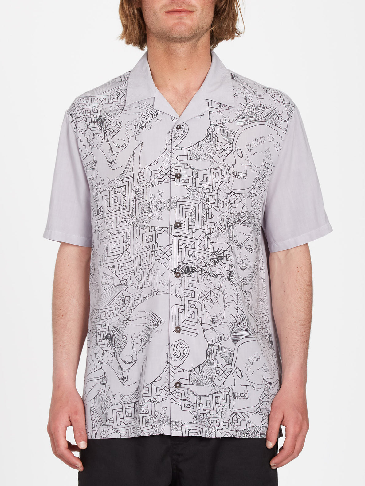 Camisa Volcom Ed Merlin Murray Print | Camisas de hombre | Camisas manga corta | Volcom Shop | surfdevils.com
