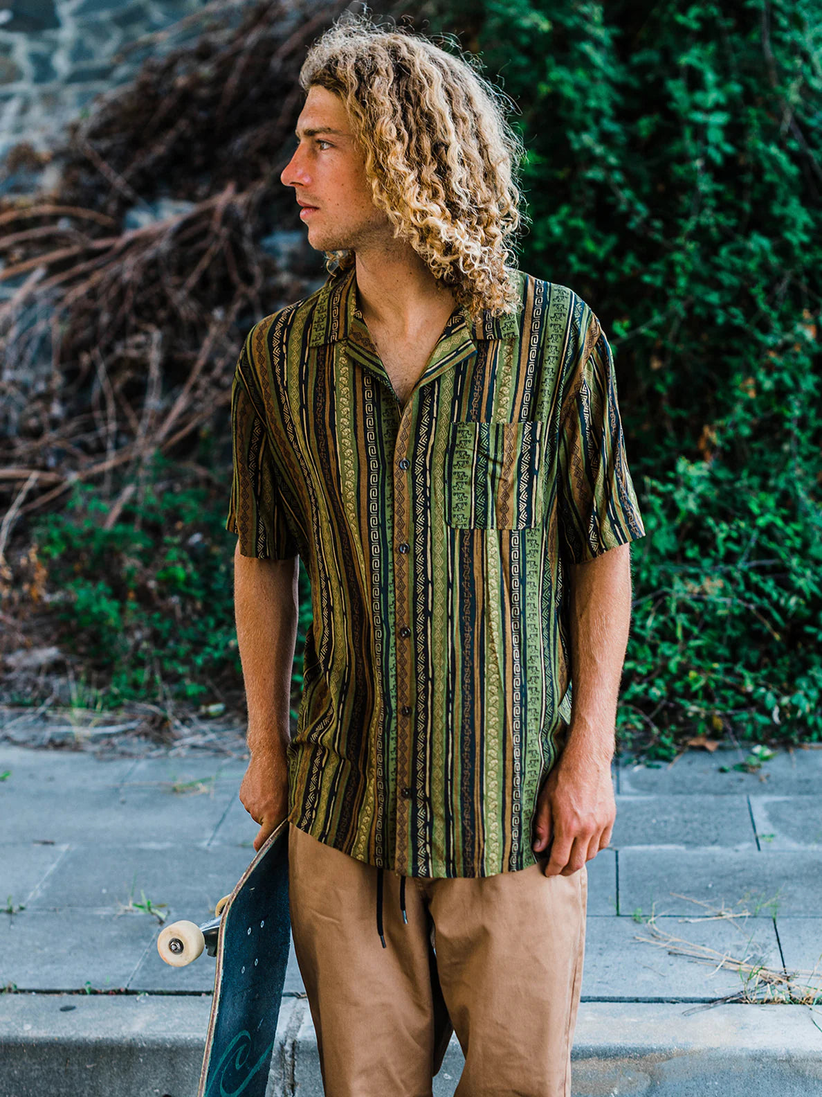 Camisa Volcom Skate Vitals Simon Bannerot - Dark Khaki