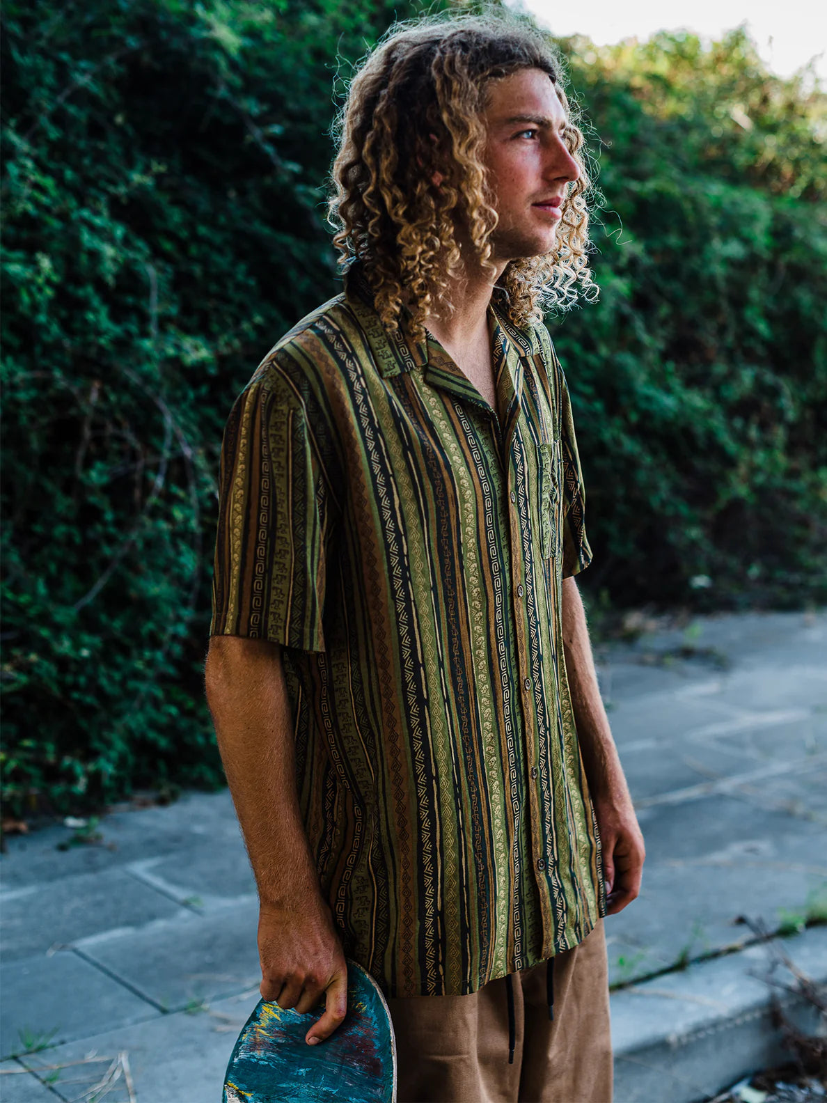 Camisa Volcom Skate Vitals Simon Bannerot - Dark Khaki