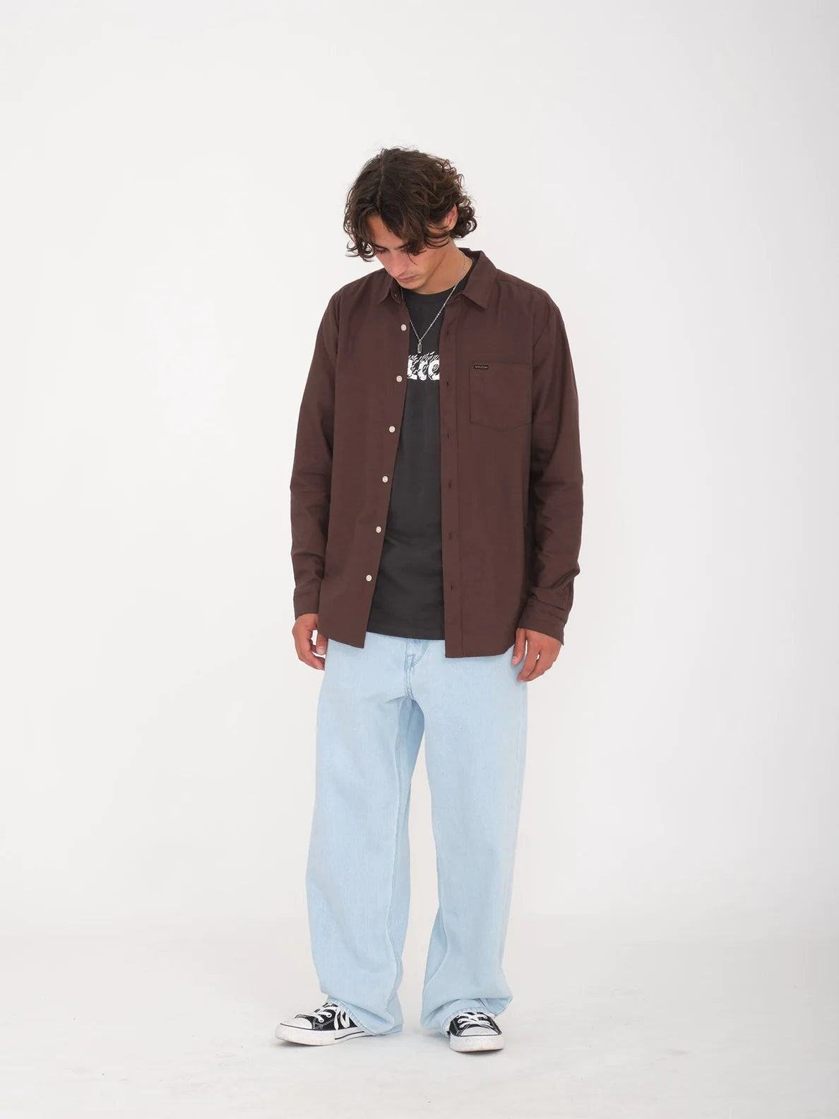 Camisa Volcom Veeco Oxford - Pumice | Camisas de hombre | Camisas manga corta | Volcom Shop | surfdevils.com