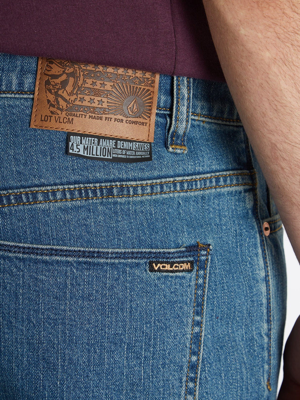 Jeans Volcom Solver Denim - Indaco invecchiato