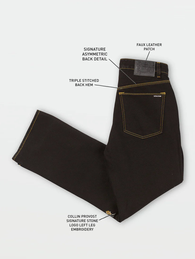 Jeans Volcom Skate VItals Collin Provost Modown - Rinser nero