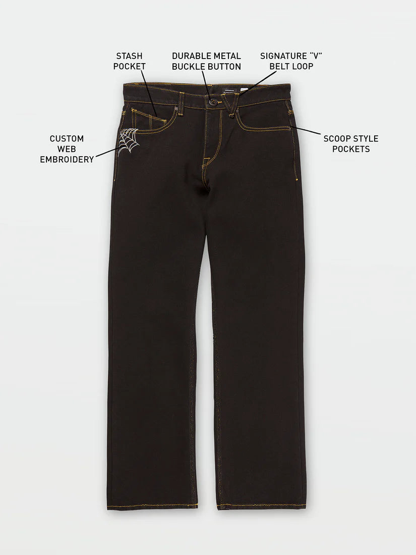 Jeans Volcom Skate VItals Collin Provost Modown - Rinser nero