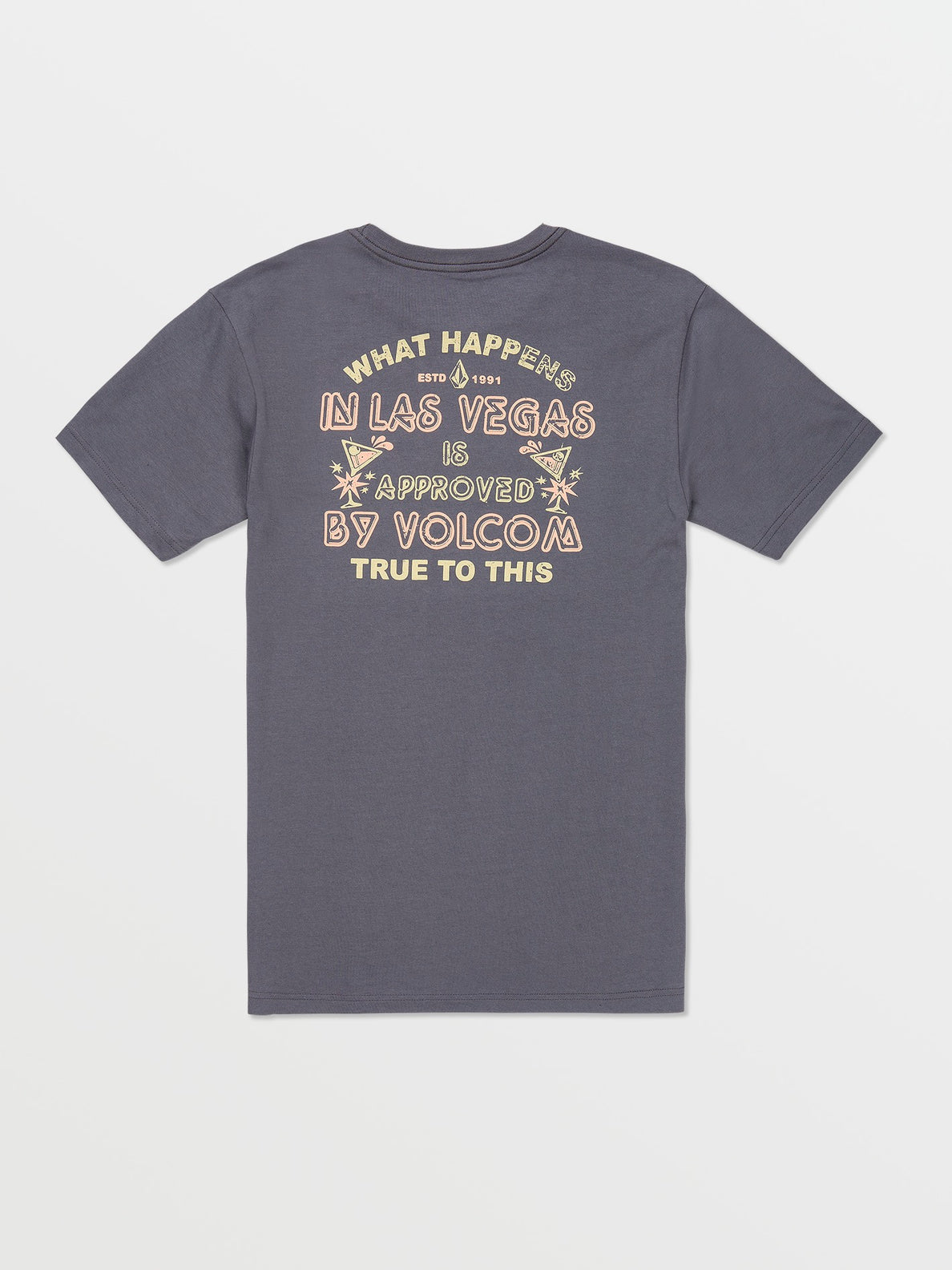 Camiseta Volcom Vegas Happening Name Drop - Dark Slate