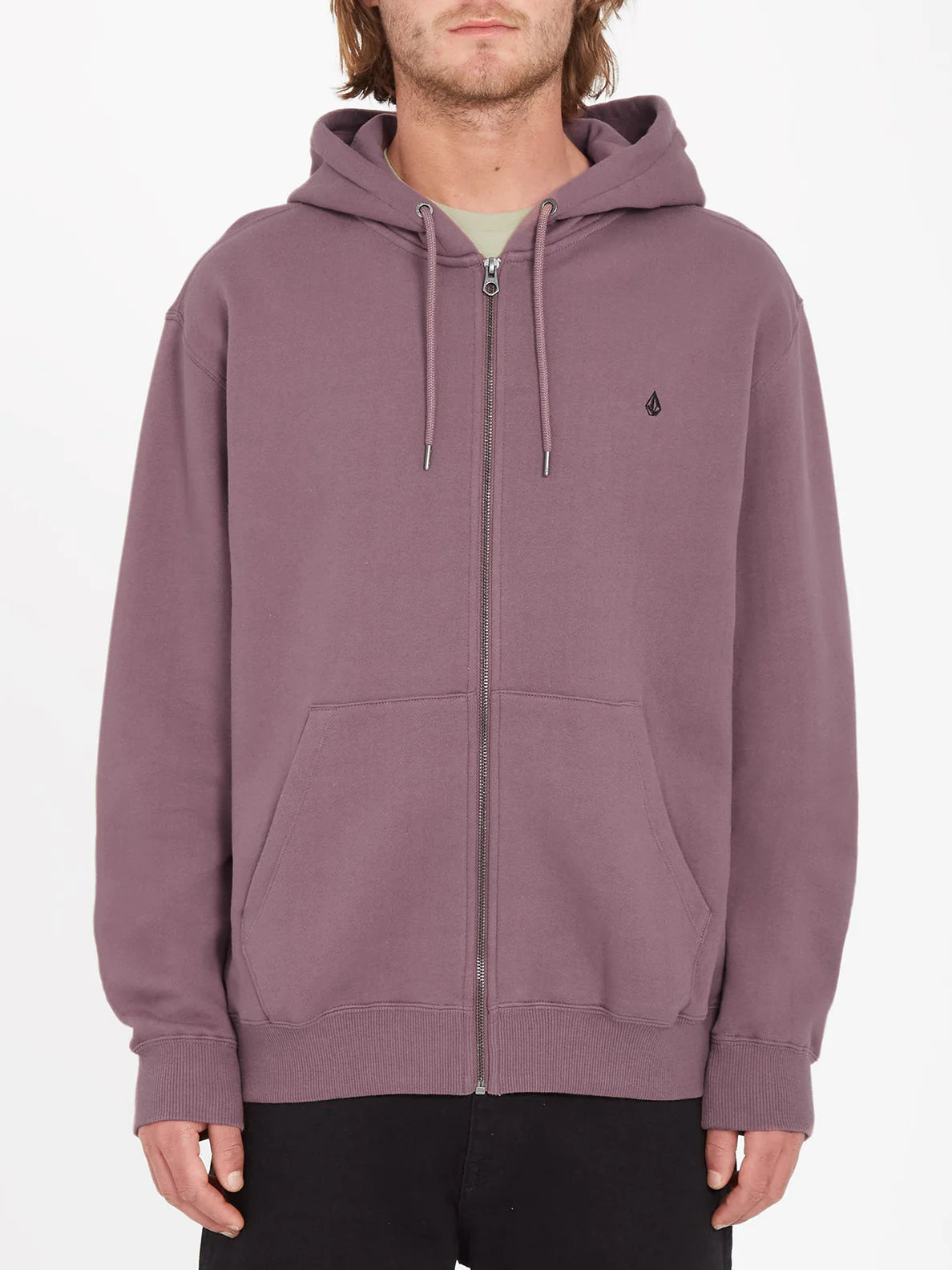 Single Stone Zip Fleece Sweatshirt - Bordeaux Brown