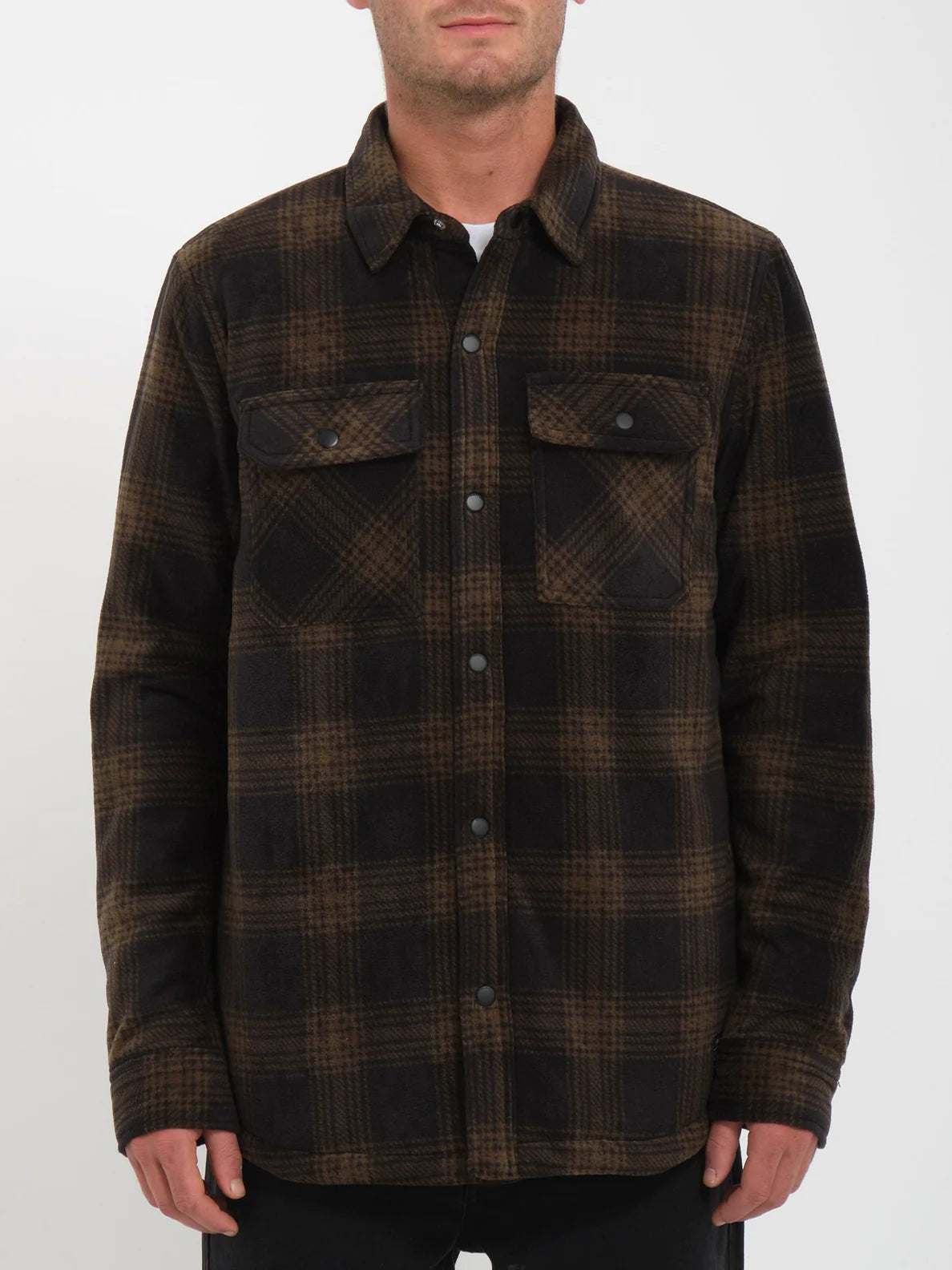 Camisa forrada Volcom Brickstone Lined Flannel - Bison | Camisas de hombre | Camisas manga corta | Volcom Shop | surfdevils.com