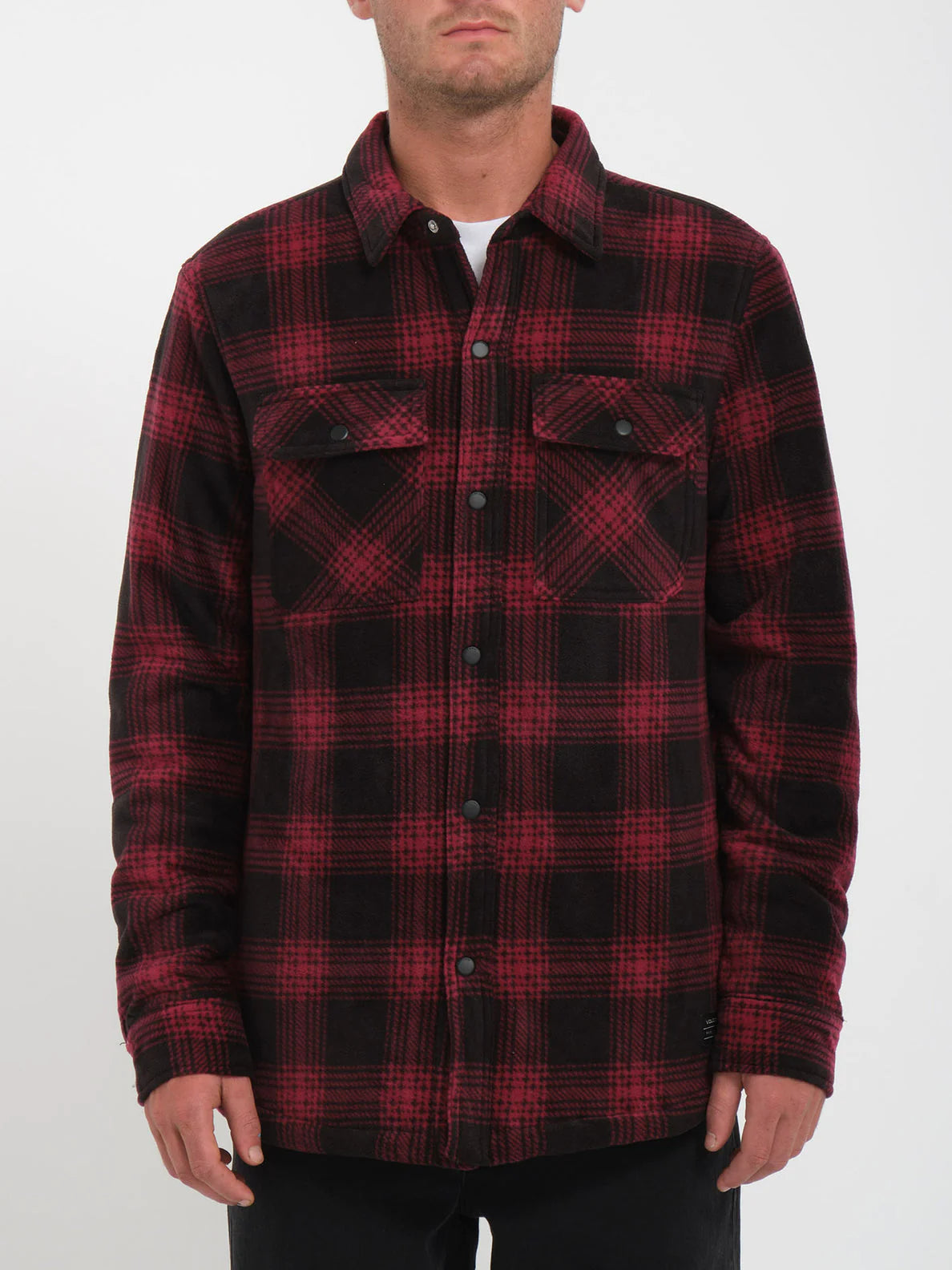 Camisa forrada Volcom Brickstone Lined Flannel - Wine | Camisas de hombre | Camisas manga corta | Volcom Shop | surfdevils.com