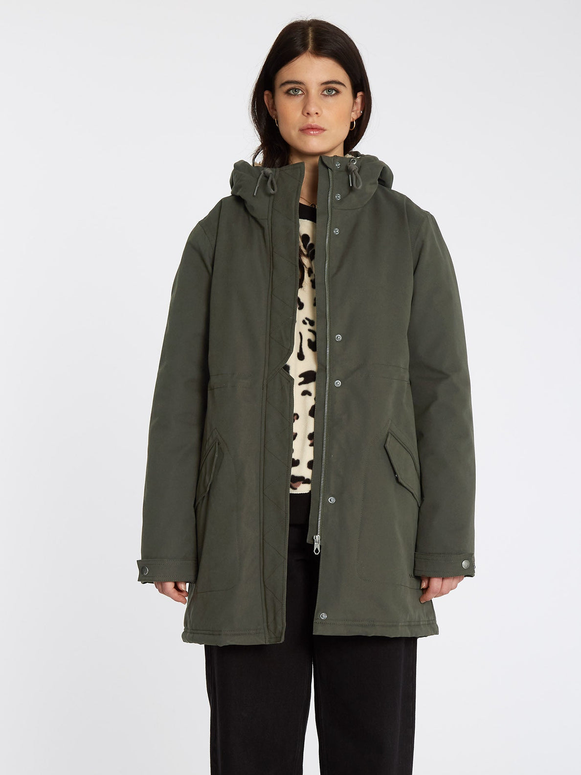 Volcom Lees is more 5k Parka Jacket - Rinsed Black