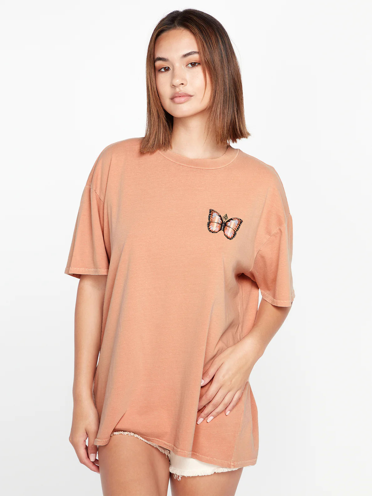 Volcom Stones Throw Tee Girl's T-Shirt - Clay