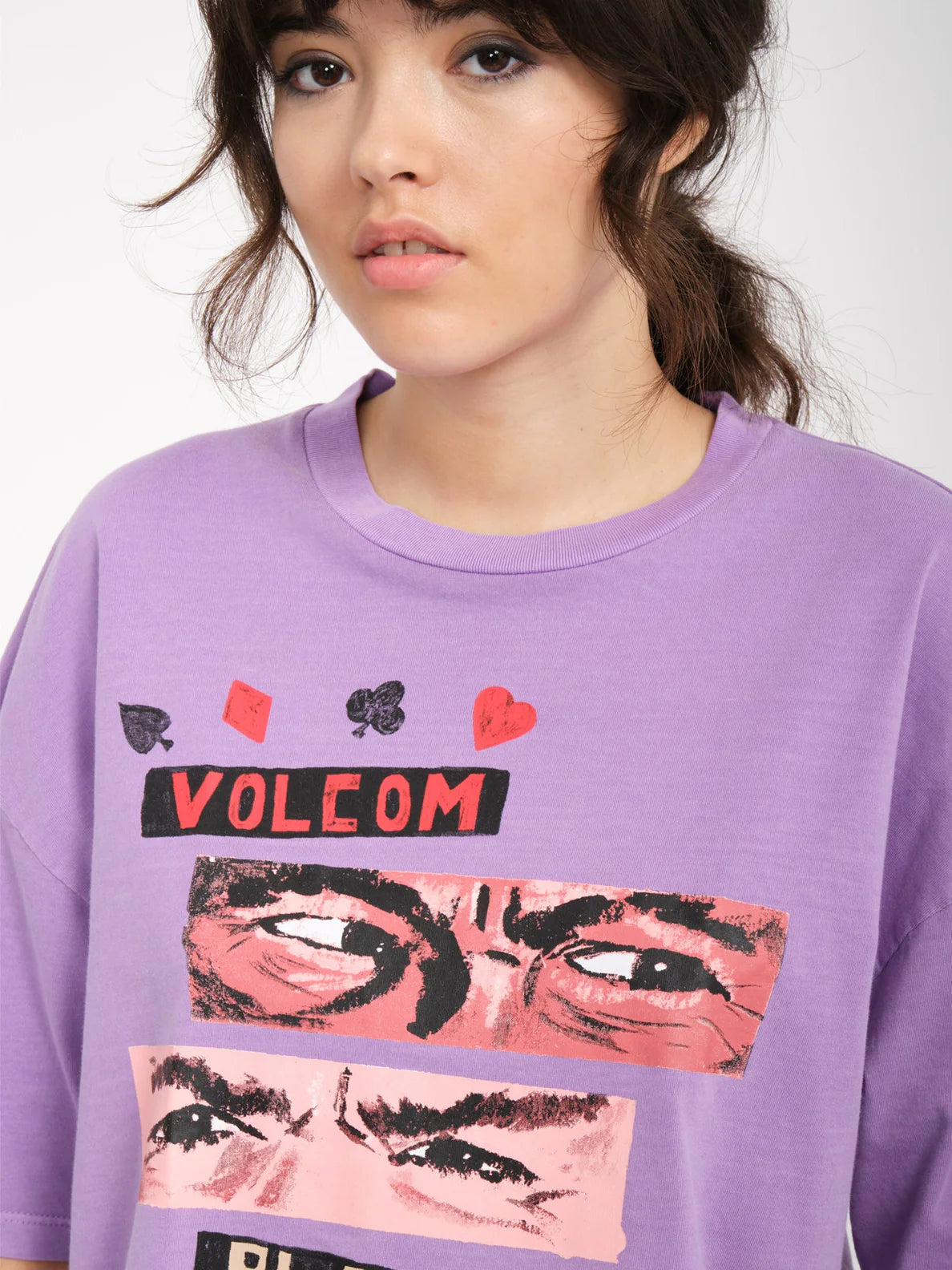 Volcom Play The Girl's T-Shirt - Paisley Purple