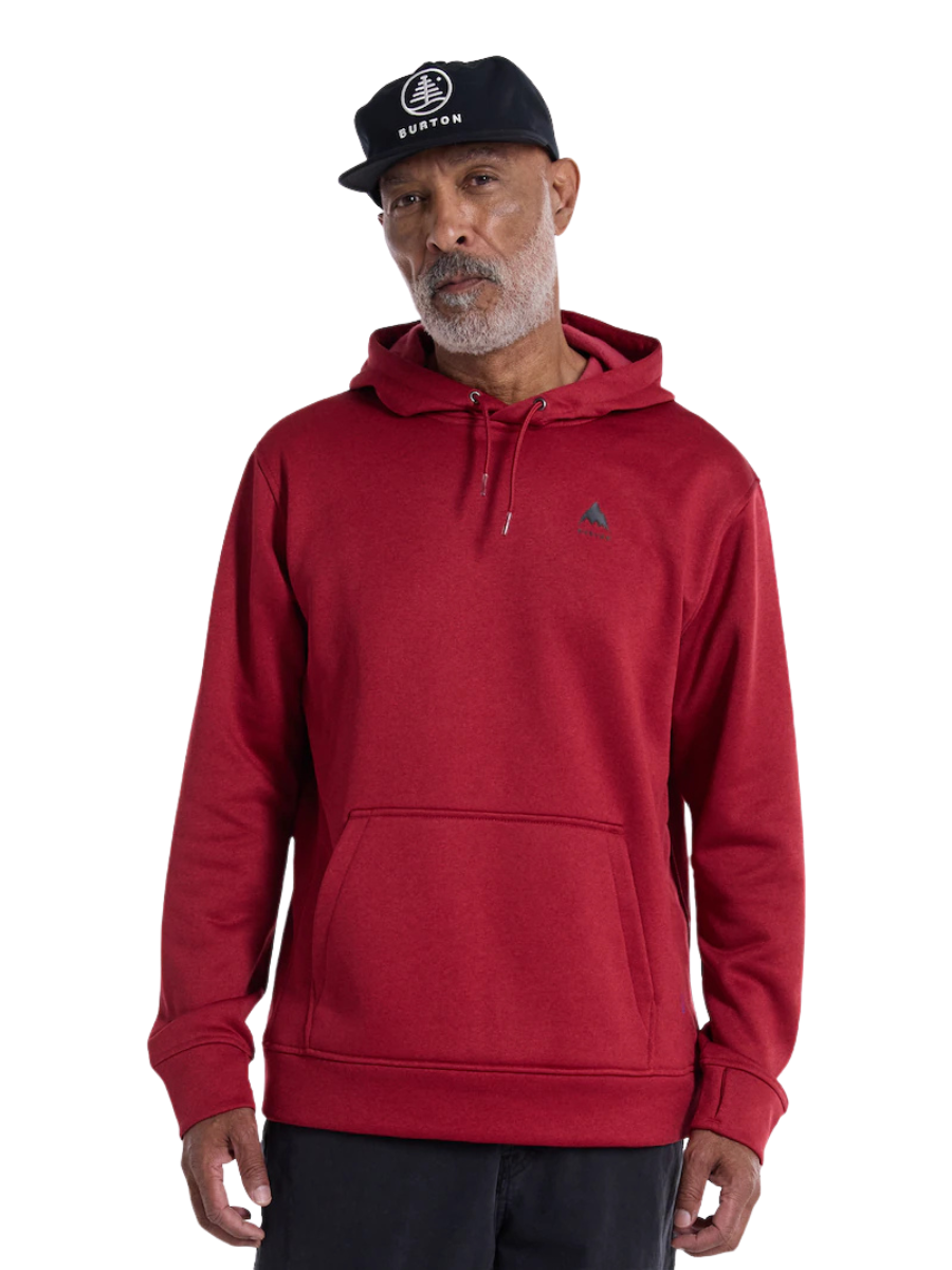 Burton Oak Pullover Hoodie Deep Red Heather technical sweatshirt