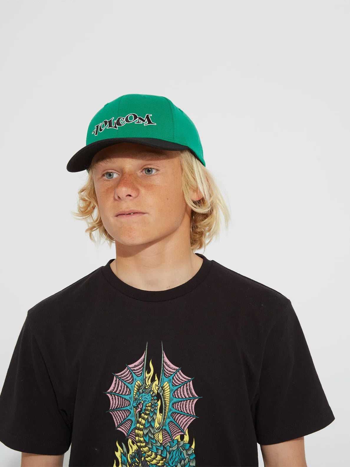 Volcom Demo Flexfit Kids Cap - Synergy Green
