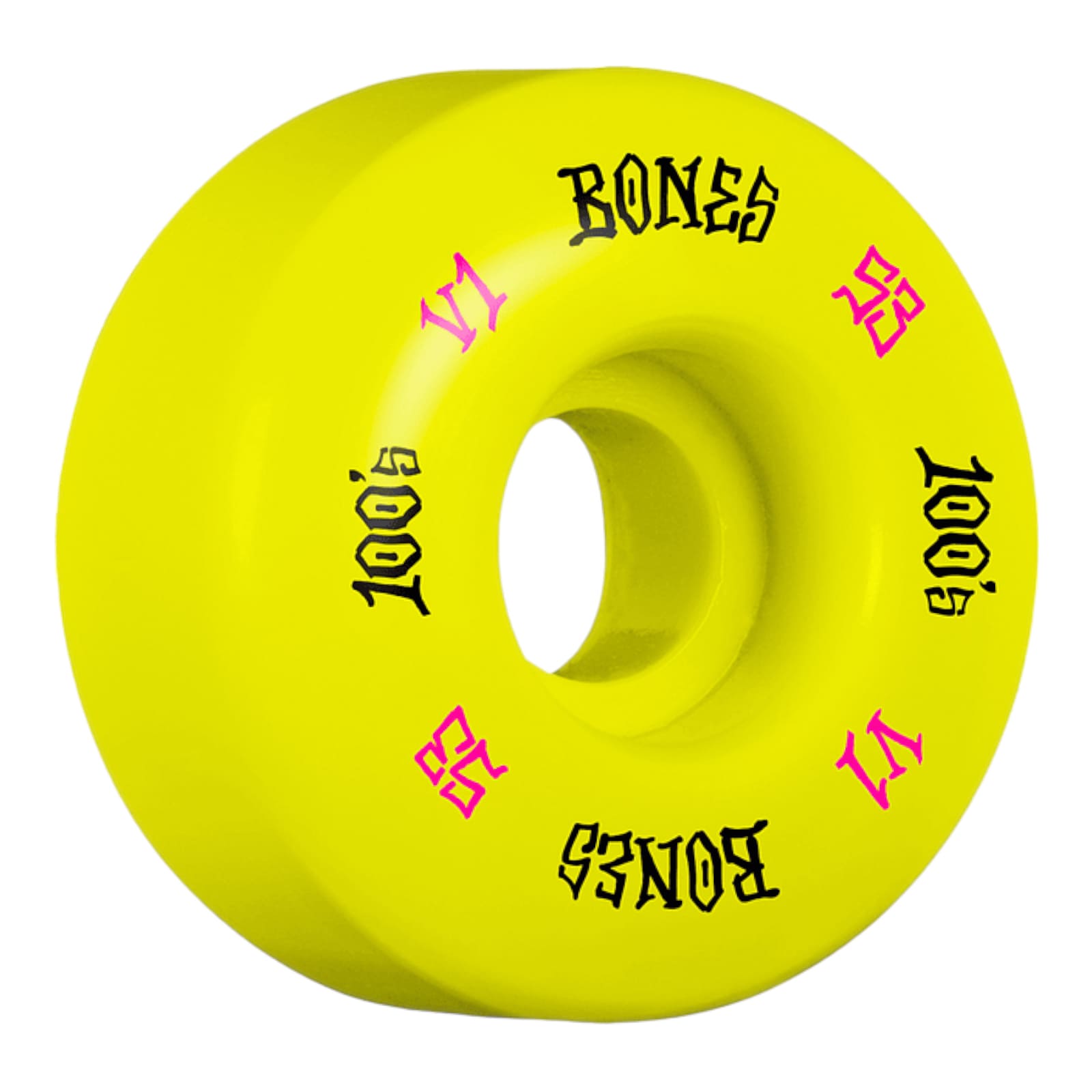 Bones 100s V1 Standard OG Formula 53mm Yellow (Pack de 4) | Ruedas de skate | Skate Shop | Tablas, Ejes, Ruedas,... | surfdevils.com