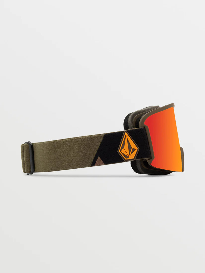 Volcom Garden Blizzard Goggles - Military Gold/Red Chrome + Extra Lens