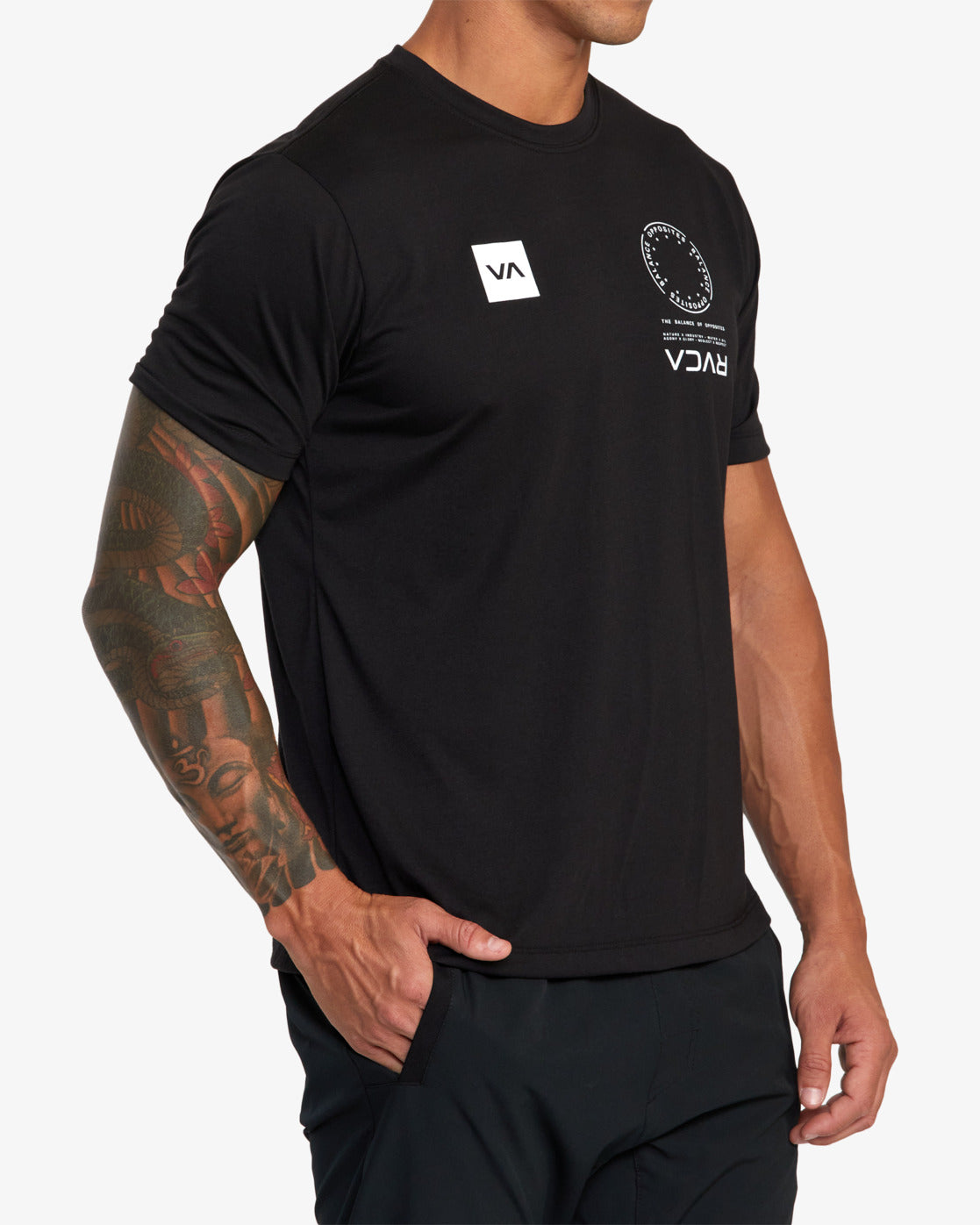 RVCA VA Sport Mark Technical T-shirt - Black
