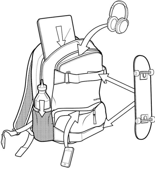 Burton Treble Yell 21L Stout White Voyager Backpack