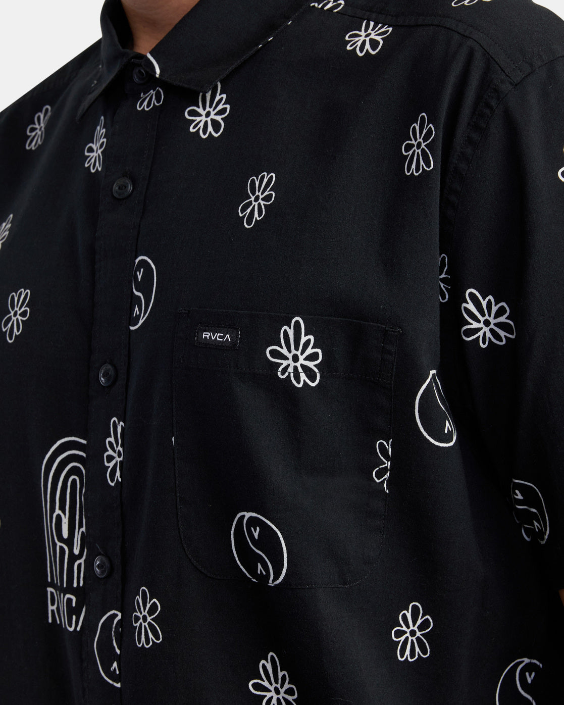 Camisa Rvca Hippy Bits Black