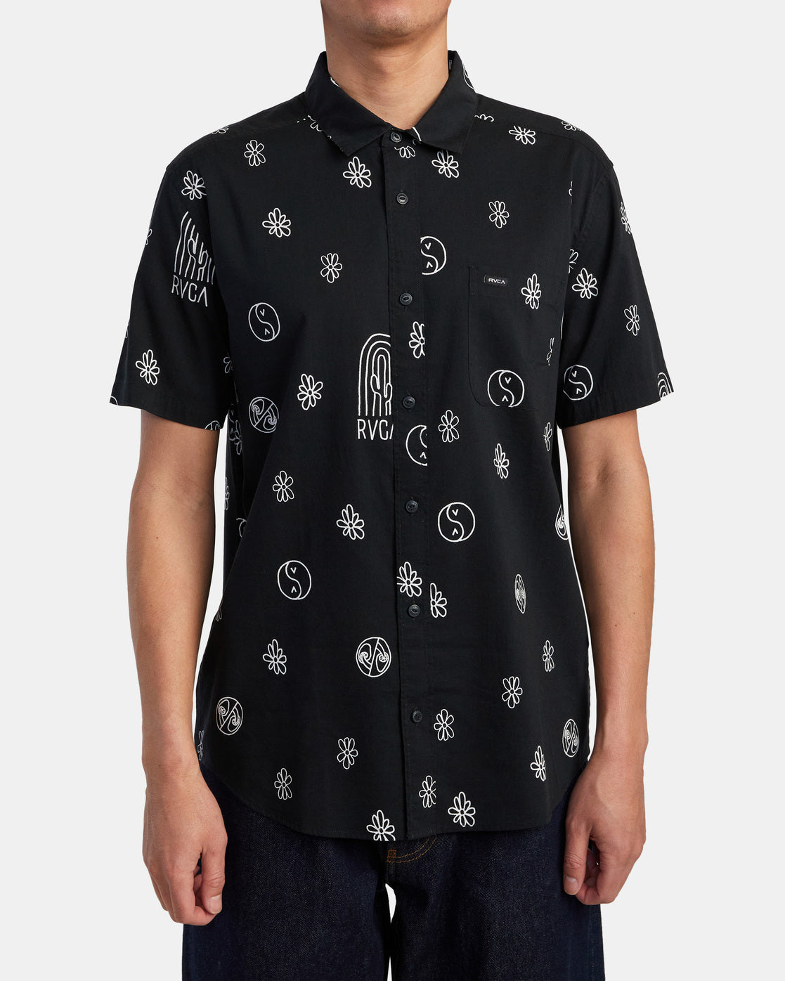 Camisa Rvca Hippy Bits Black