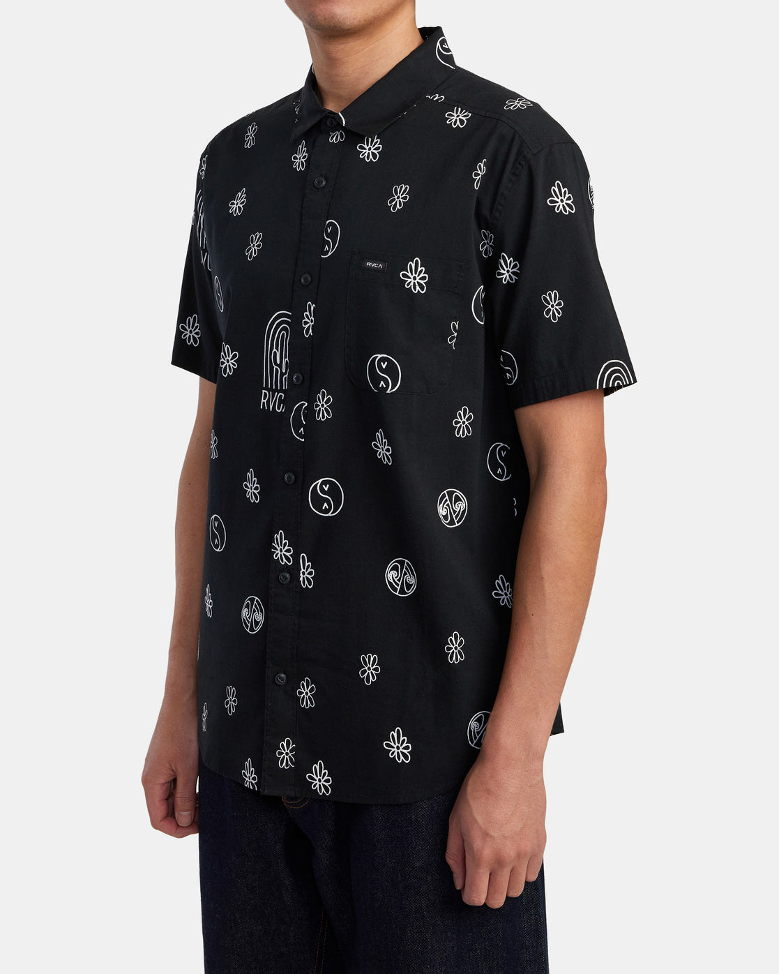 Camisa Rvca Hippy Bits Black