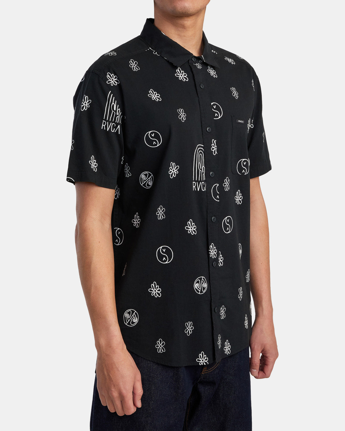 Camisa Rvca Hippy Bits Black