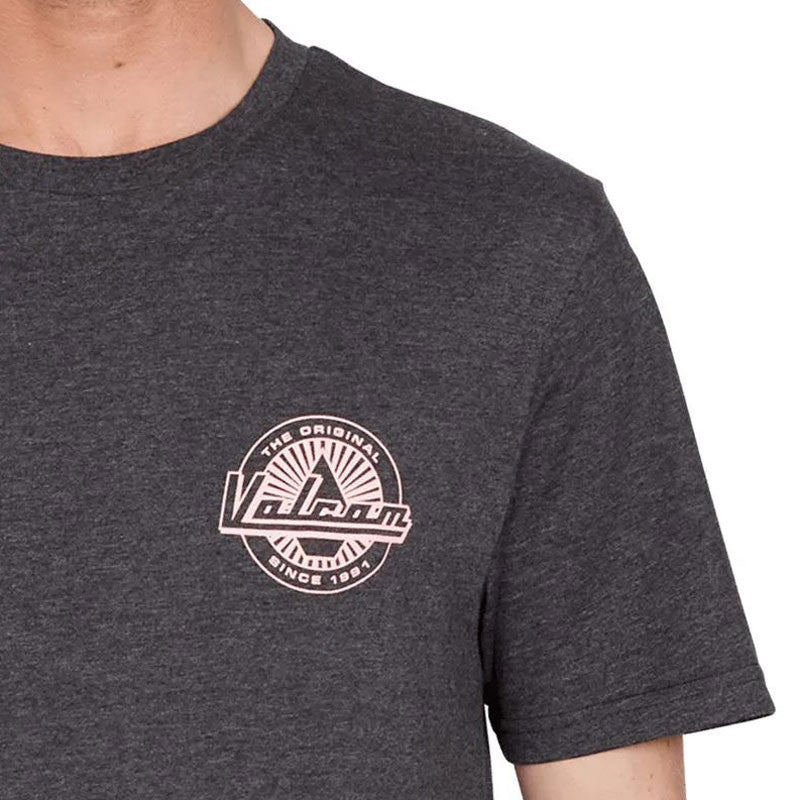 Camiseta Volcom Initial Heather SS - Heather Black