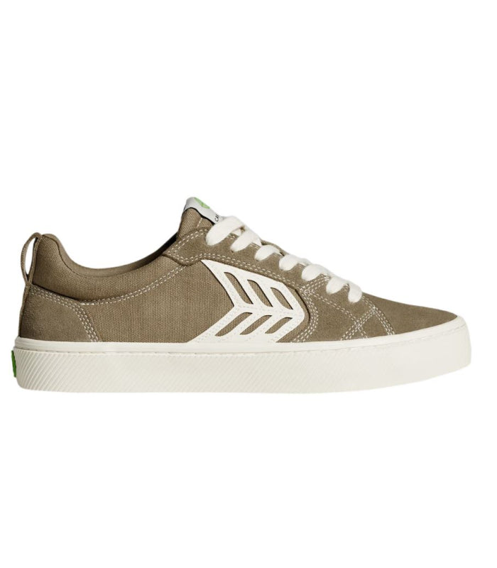 Cariuma Catiba Pro Skate Burnt Sand Suede and Canvas Contrast Thread Ivory