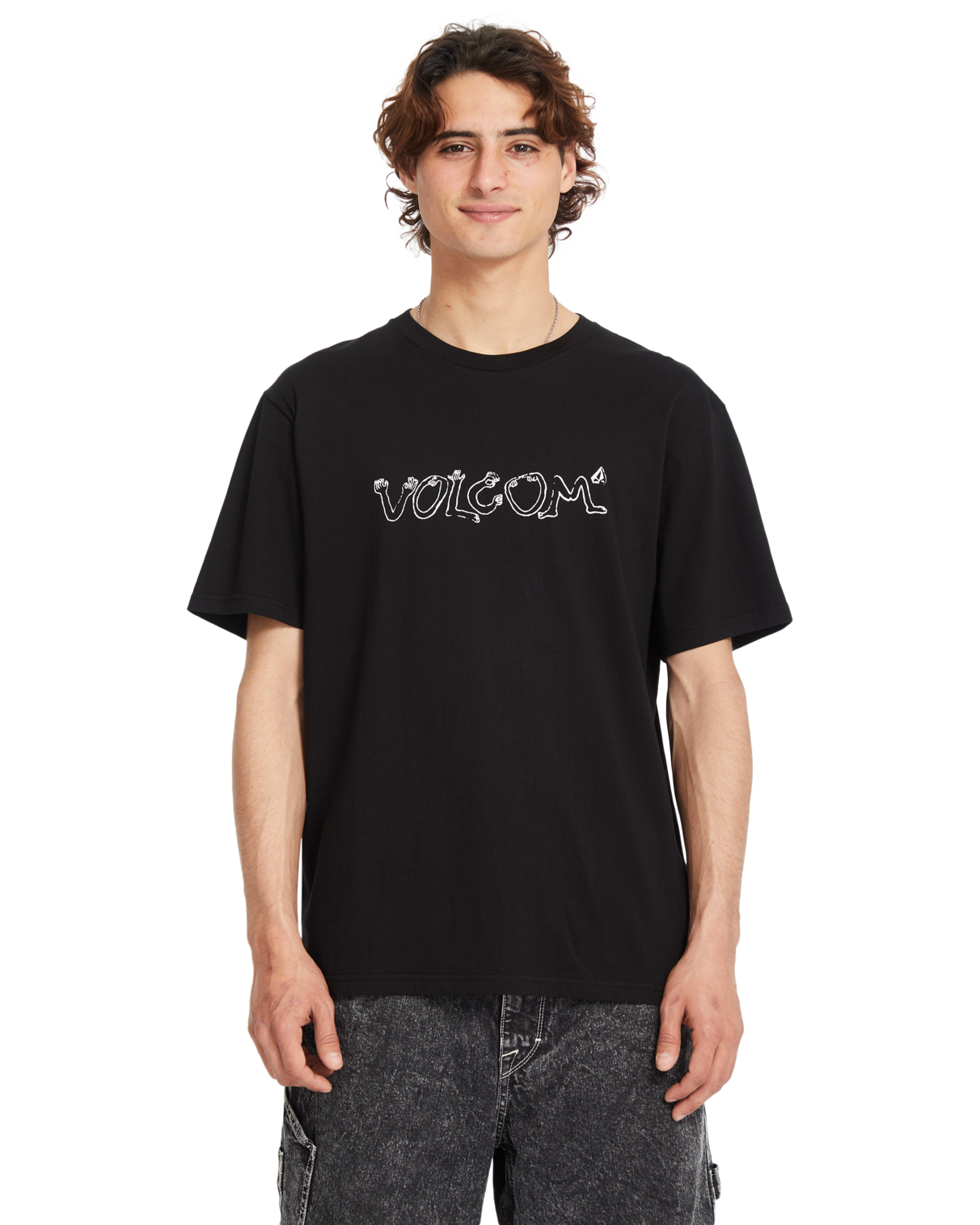Kurzarm-T-Shirt Volcom Crazybal - Schwarz