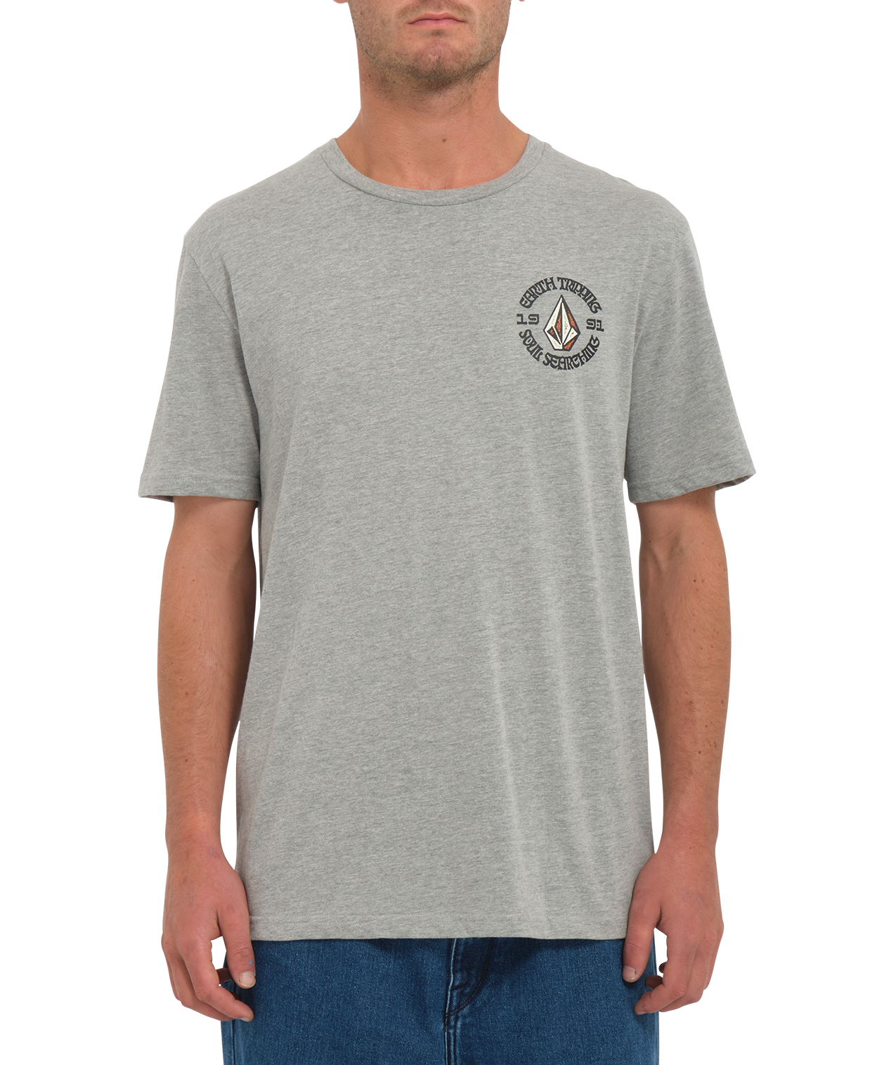 Kurzarm-T-Shirt Volcom Fried Hth - Heather Grey