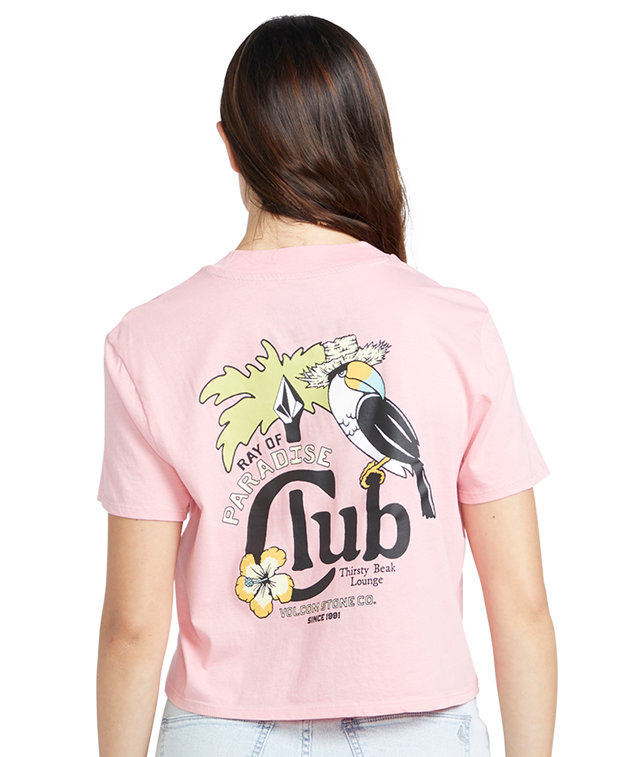 Camiseta de chica Volcom Pocket Dial Tee - Guava