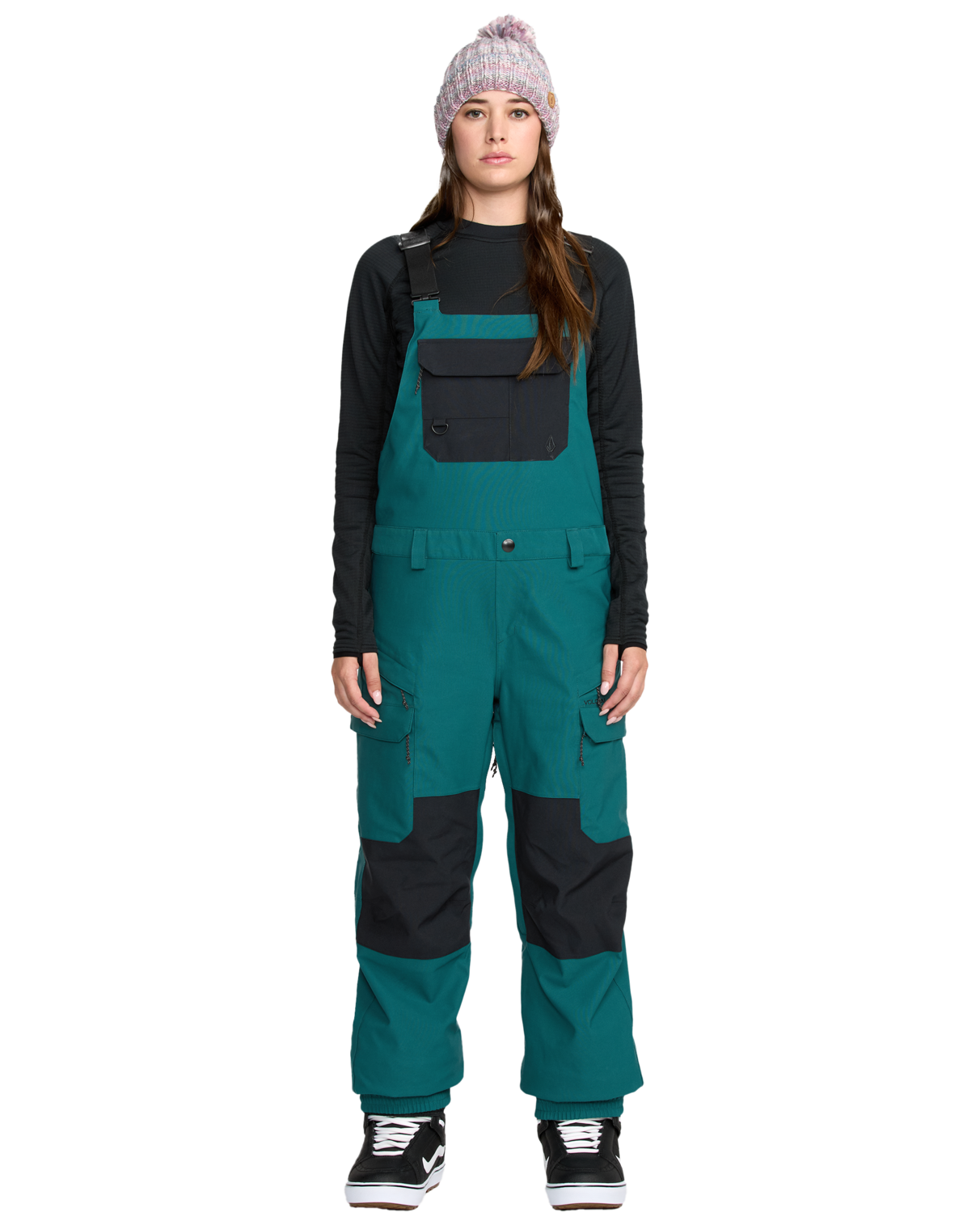 Damen Snowboardhose Volcom Creston 3D Stretch Latzhose - Atlantic Deep