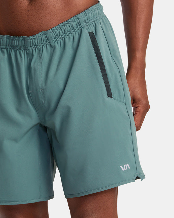 Rvca VA Sport Yoggers Stretch 17" Shorts - Pine Gray